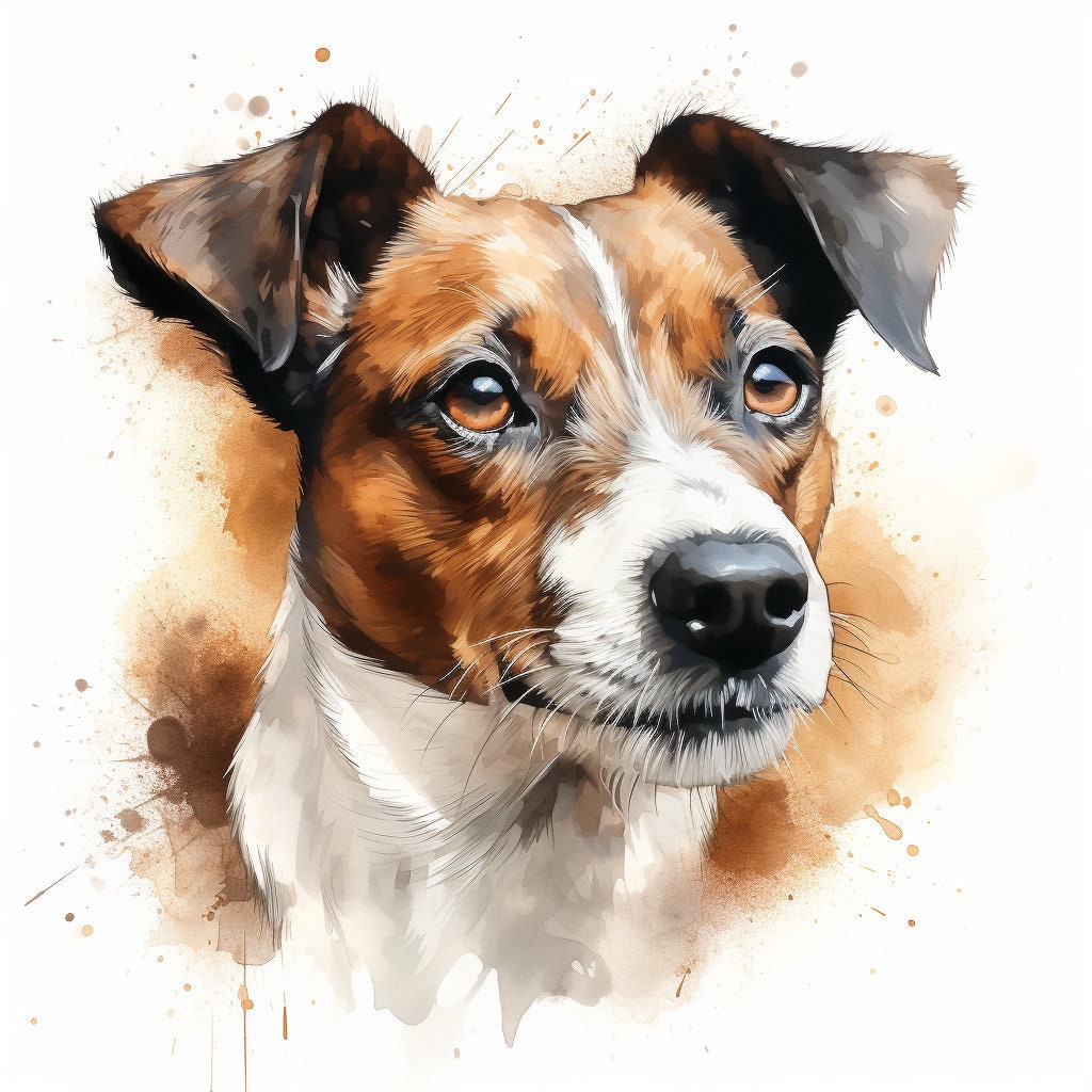 Majestic 10 x Print Watercolour Jack Russell Terrier art Jack Russell Terrier watercolour Jack Russell Terrier wall art