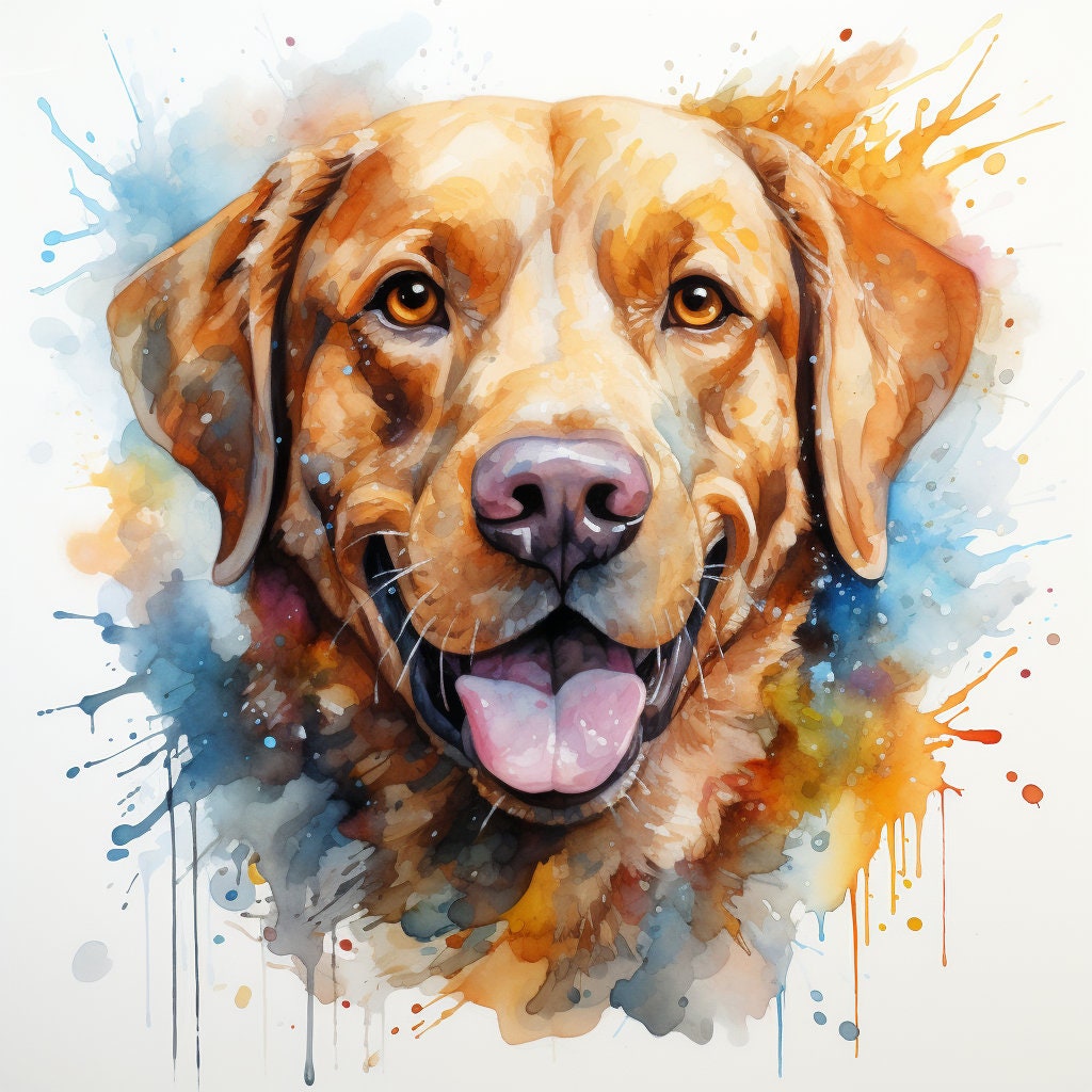 Majestic 10 x Print Watercolour Labrador Retriever art Labrador Retriever print Labrador Retriever watercolour Labrador Retriever home decor