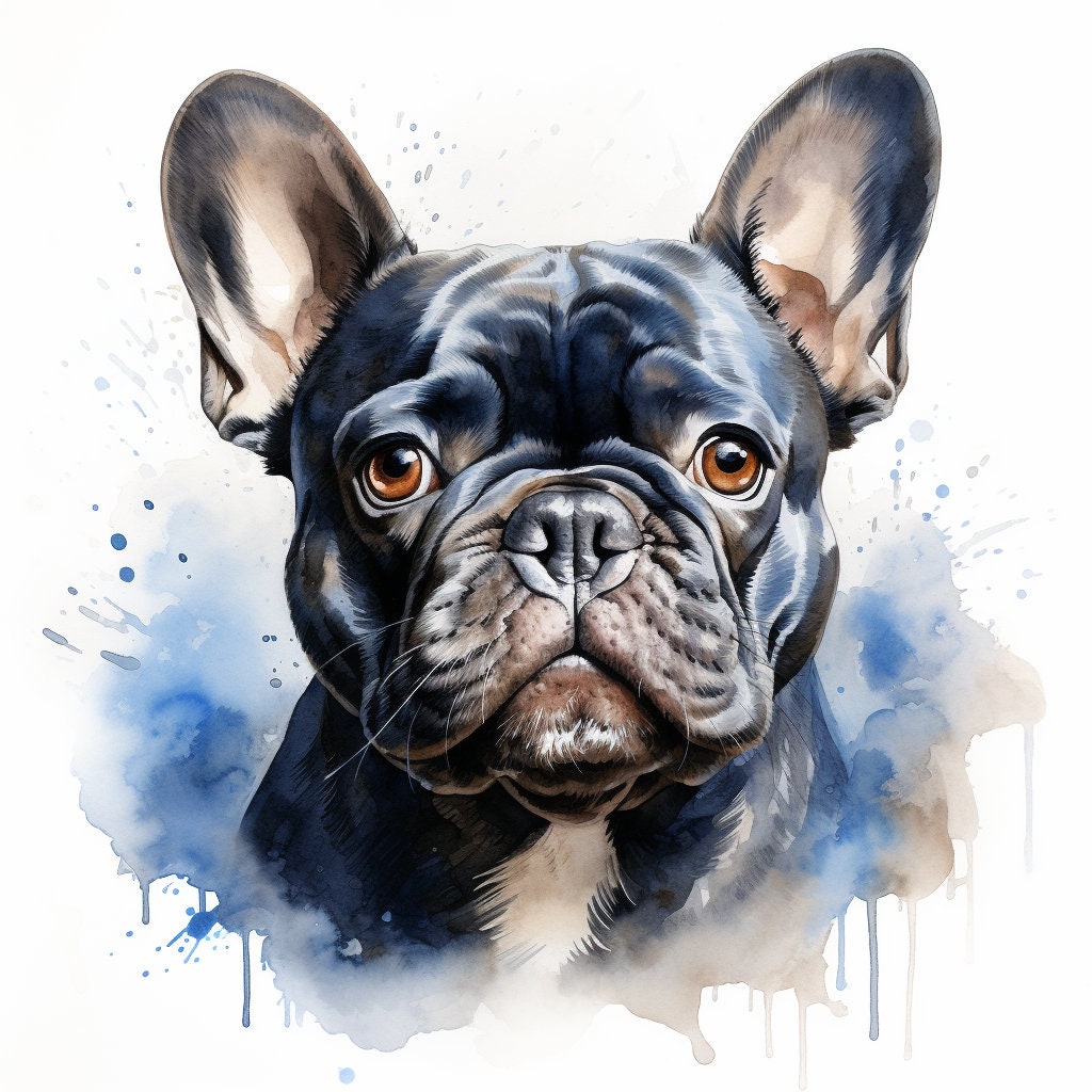 Majestic 10 x Print Watercolour French Bulldog art French Bulldog print French Bulldog watercolour French Bulldog wall art