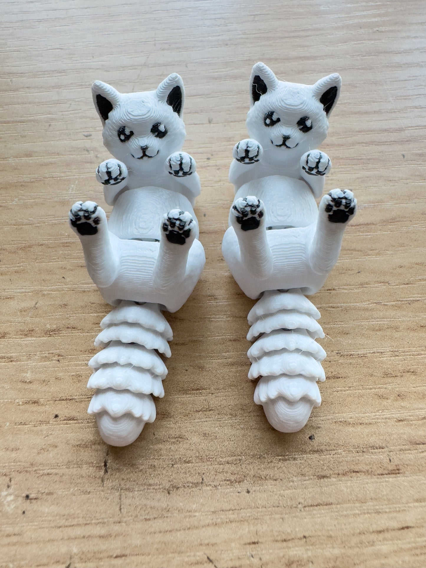 Flexi Cute Cat Key Rings - Whimsical Multicolour Prints for Purrfect Style!