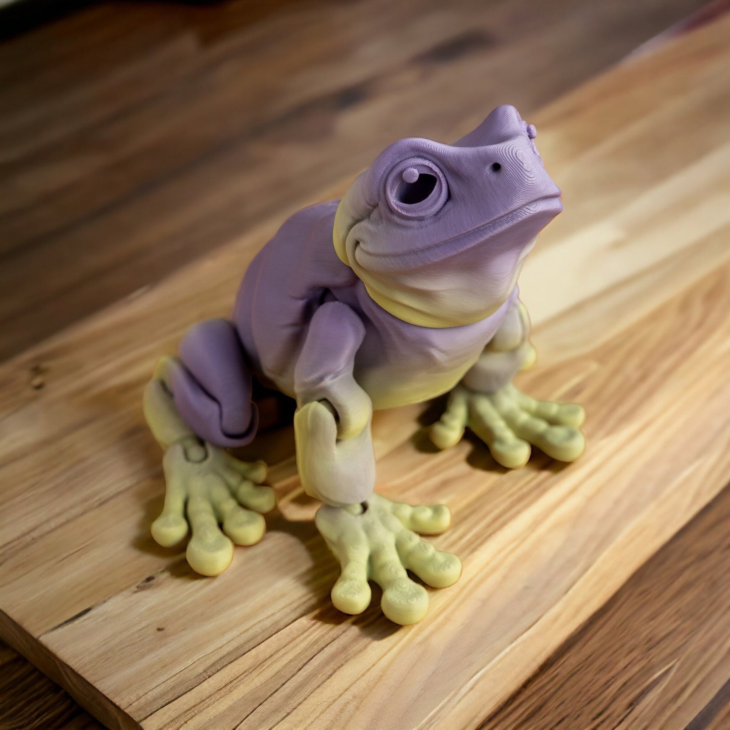 3d printed articulated Tree Frog, White's Tree Frog - MatMireMakes