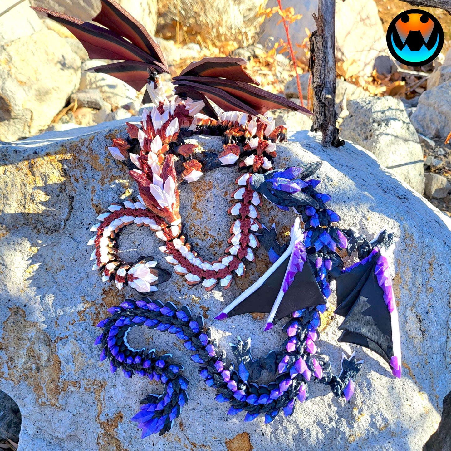 Unleash the Mystical Magic: 3D Printed Crystal Wolf Dragon
