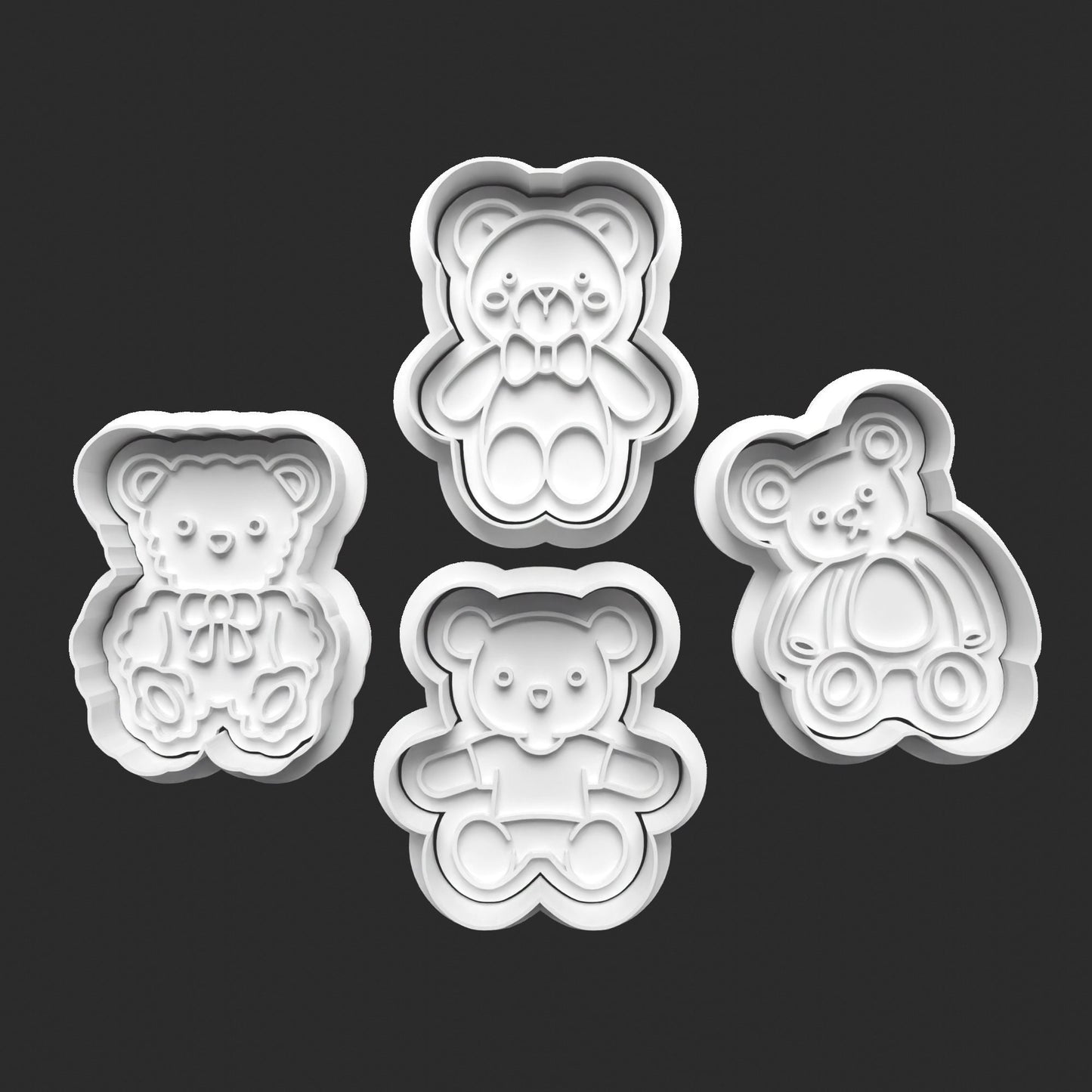 Unleash the Sweetness with Our 3D Printed Teddy Bear Cookie Cutters! 0521