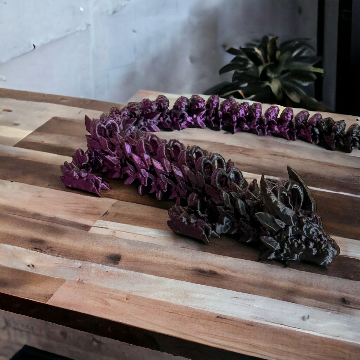 Enchanting Elegance: Meet the Light Heart Dragon in Black & Purple Slik Delight