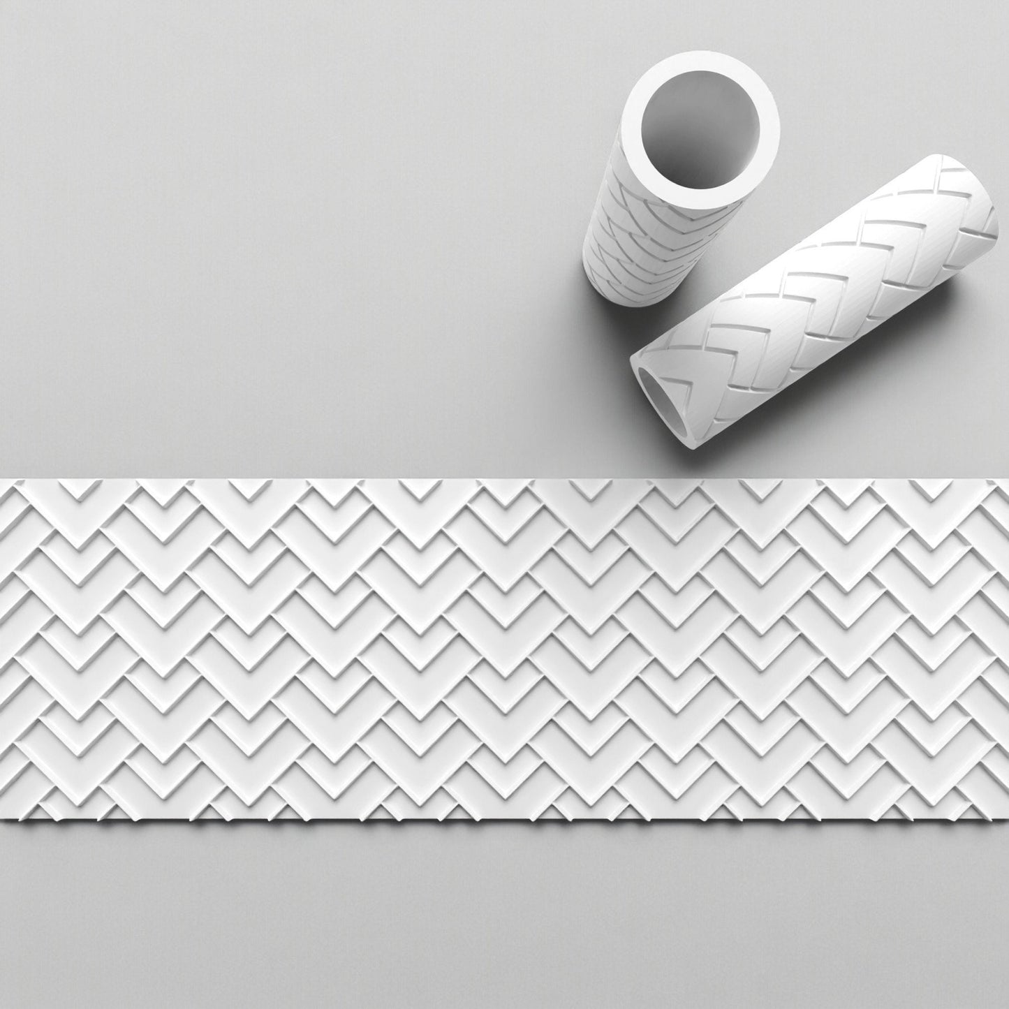 Set of 8 Unique 3D Printed Cookie Cutter Texture Rollers - Perfect for Baking & Crafting!