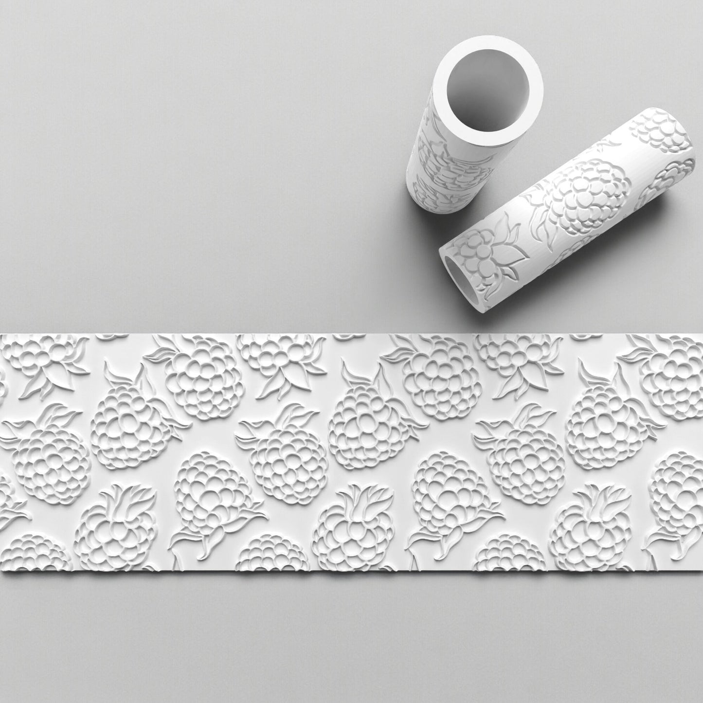 Set of 8 Unique 3D Printed Cookie Cutter Texture Rollers - Perfect for Baking & Crafting!