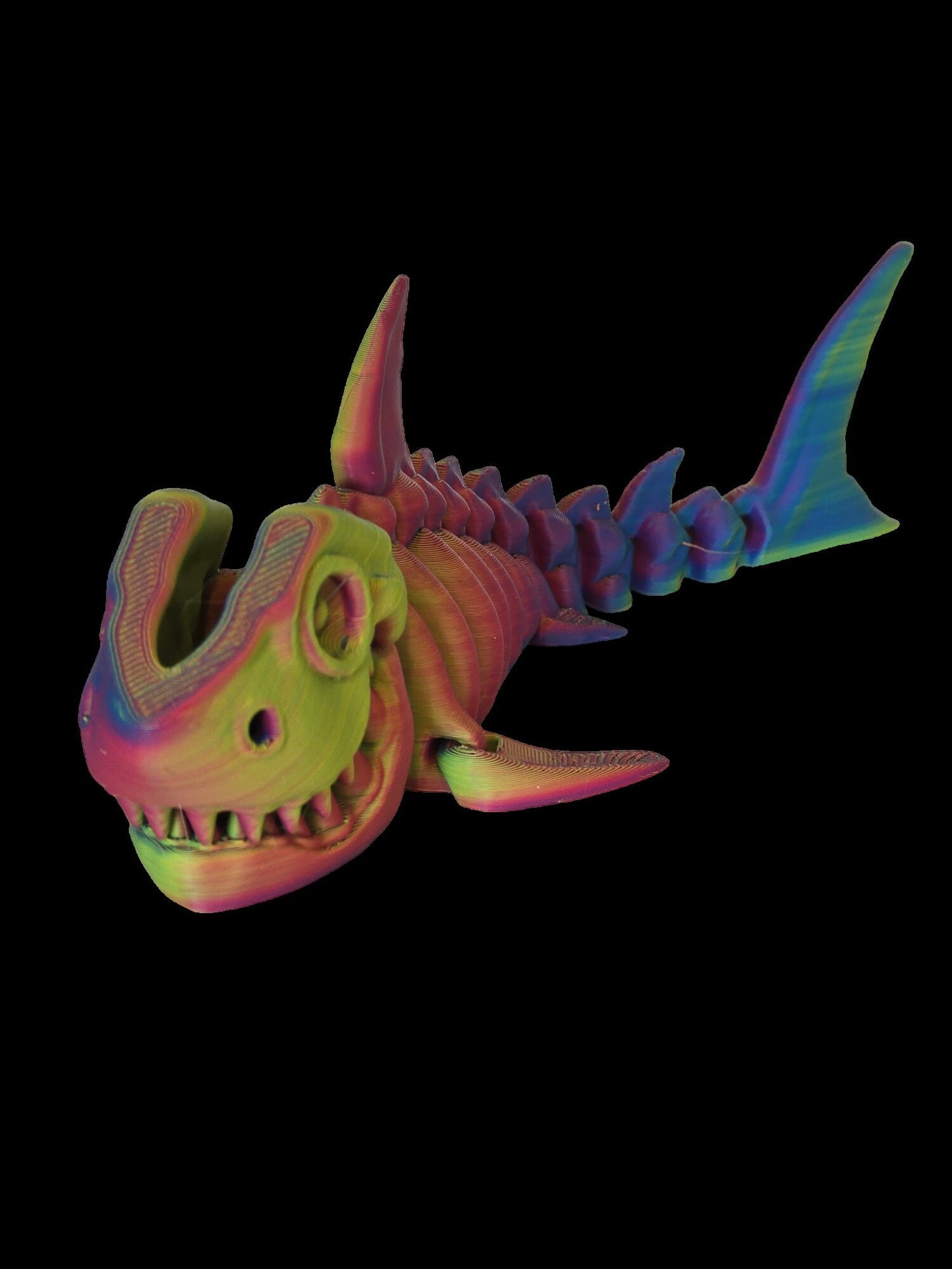 Large Articulated Flexible 3D Printed Shark - Custom Colors Available!