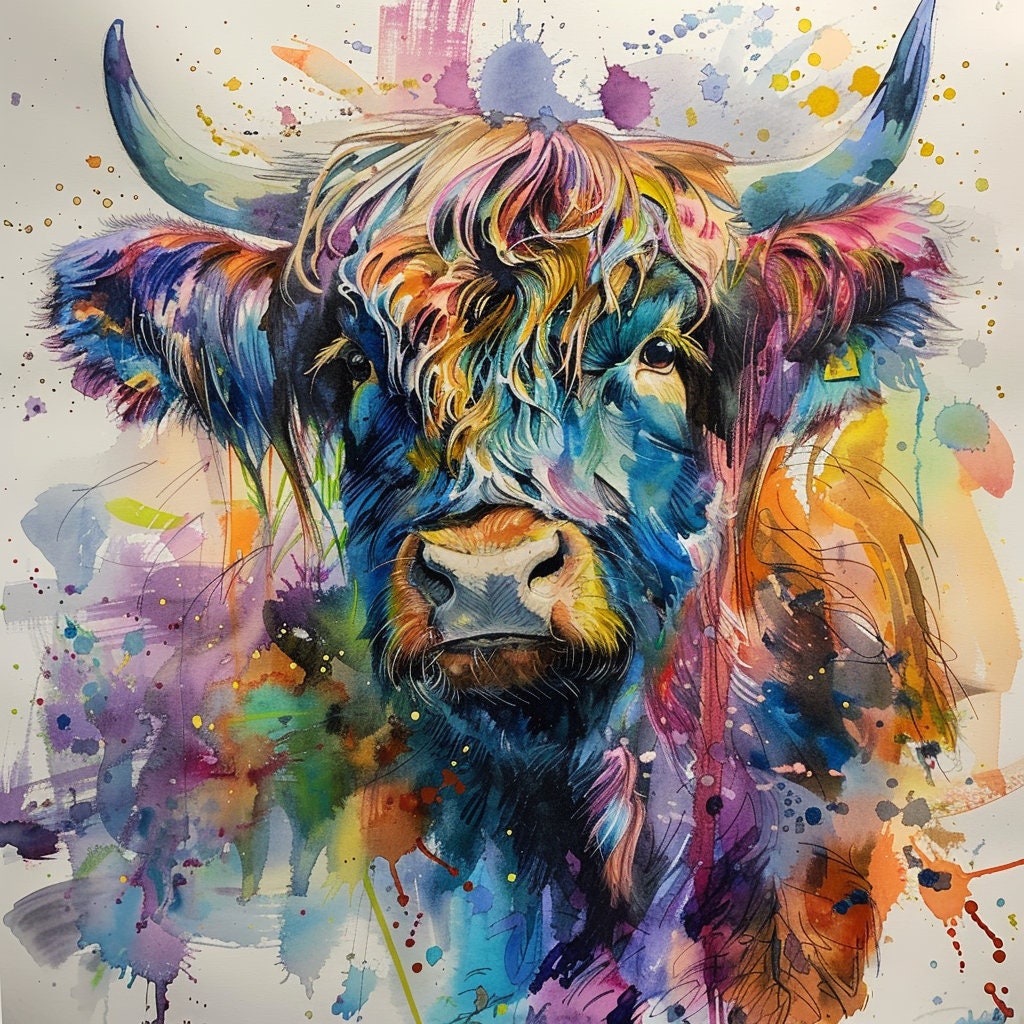 Highland cows In Love Greetings Card, Highland cows Valentine's Card, Valentines Card, Highland cows Anniversary Card, Wedding Card