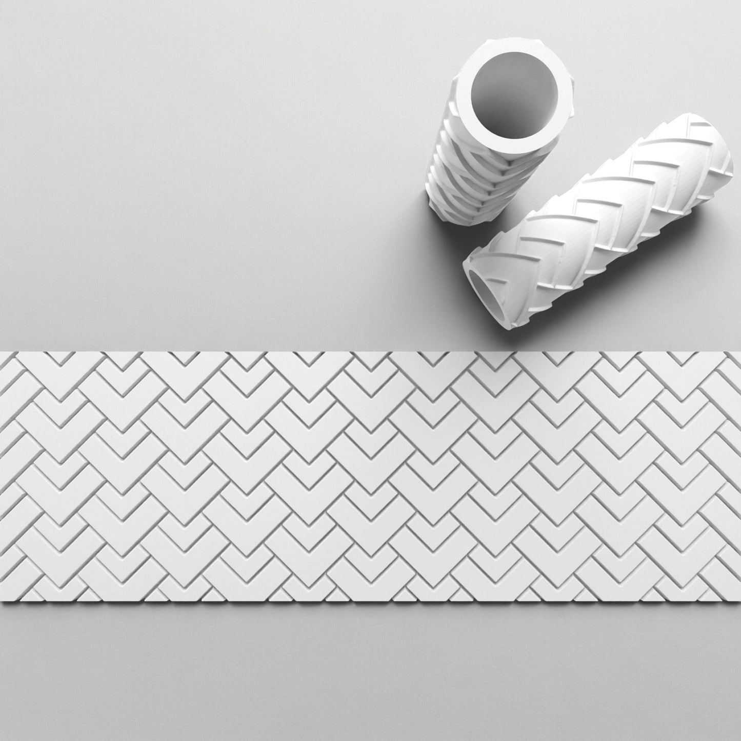 Set of 8 Unique 3D Printed Cookie Cutter Texture Rollers - Perfect for Baking & Crafting!