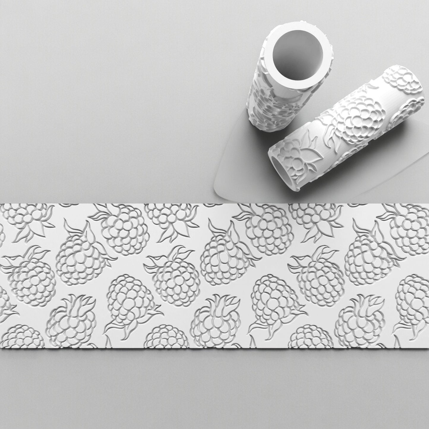 Set of 8 Unique 3D Printed Cookie Cutter Texture Rollers - Perfect for Baking & Crafting!