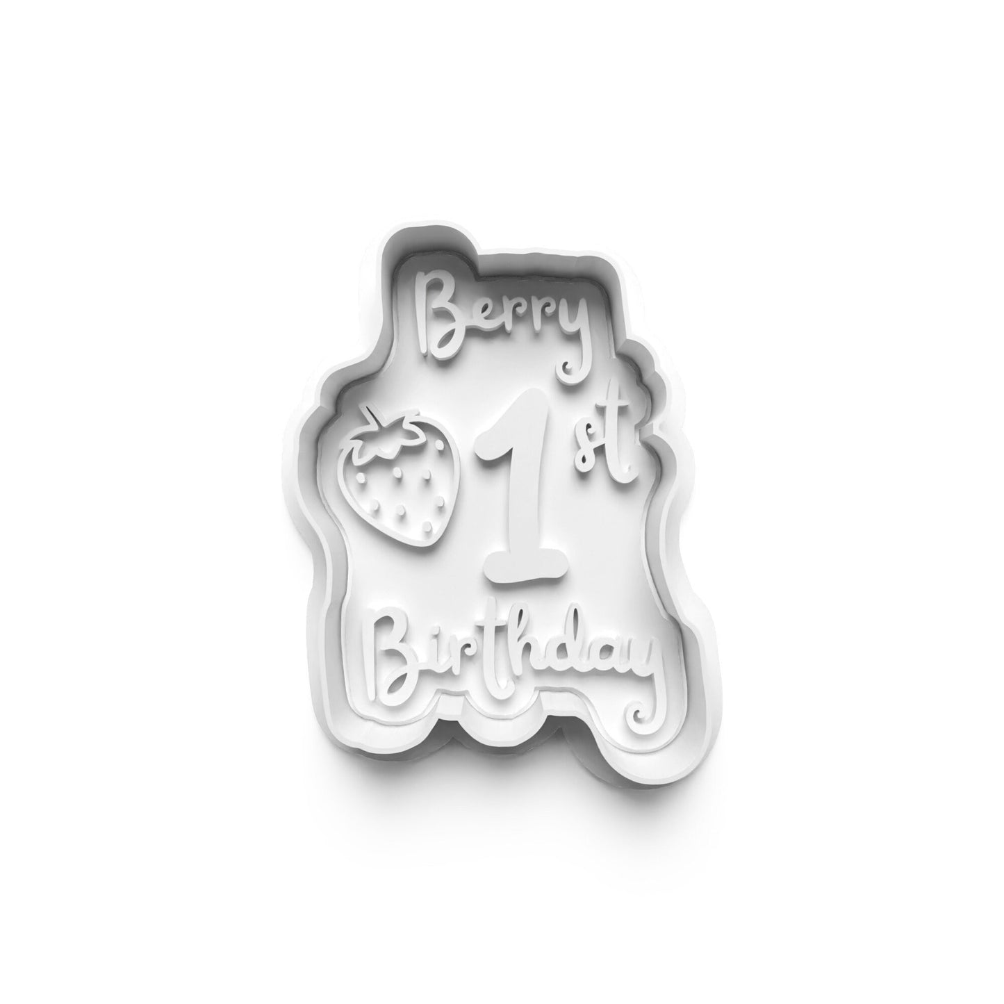 Adorable Berry First Birthday 3D Printed Cookie Cutters - Set of 4!