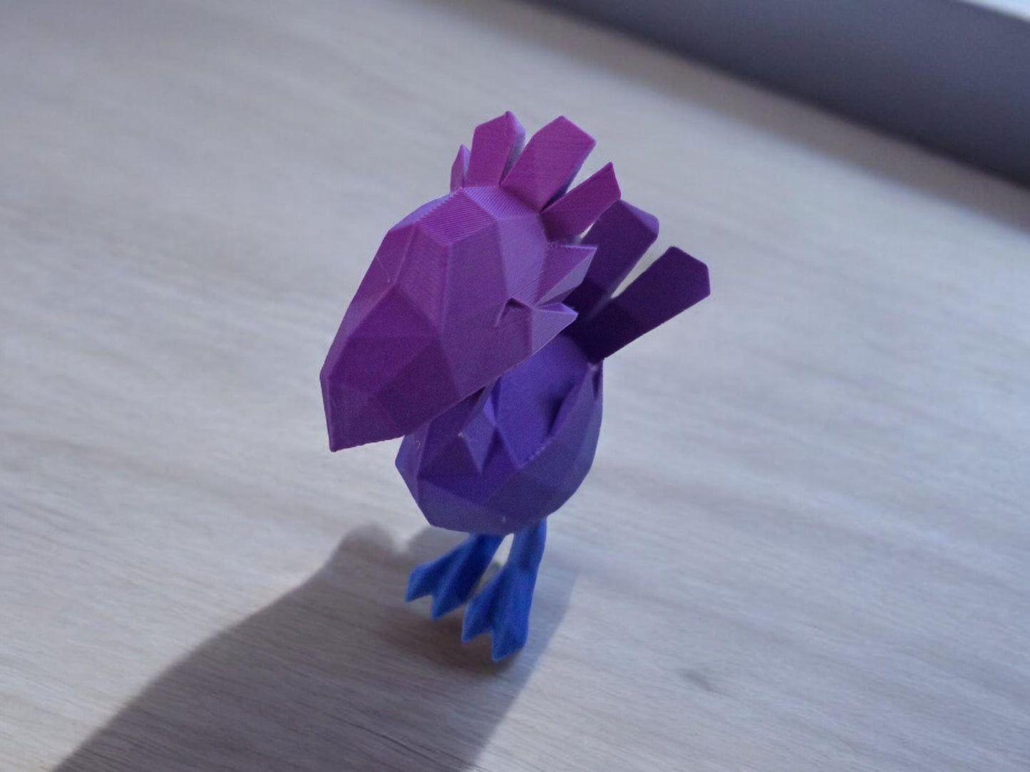 Low Poly Chocobo 4" Figure - 3D Printed & Painted/Unpainted Options Available