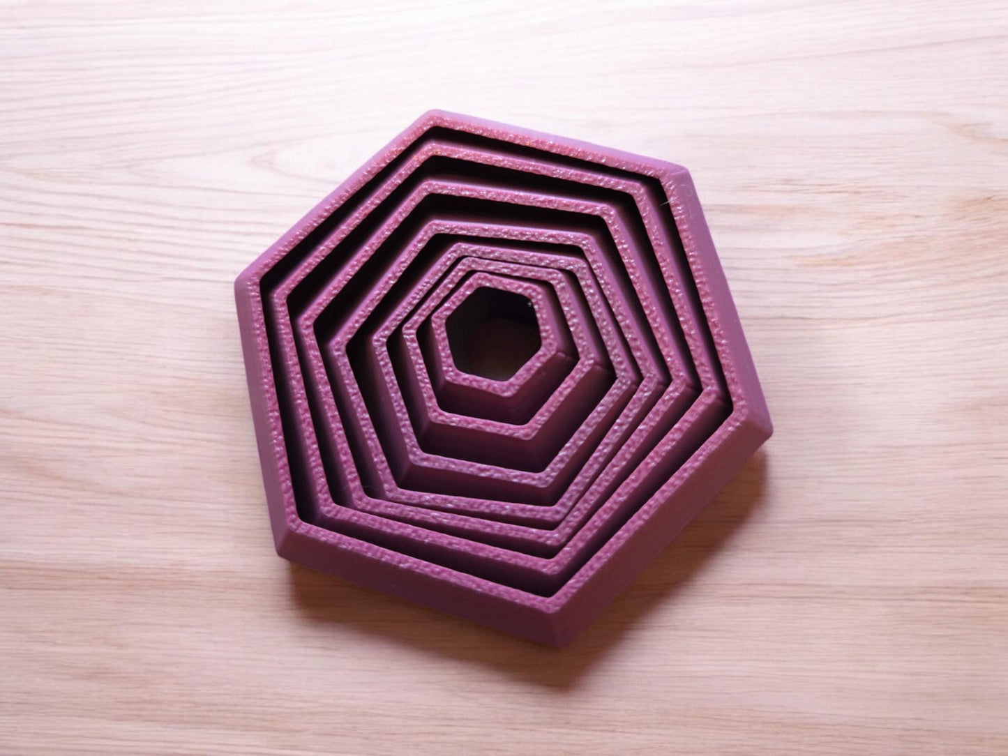 3D Printed Hexagonal Stress Fidget Toy | ADHD Support Gift | Vibrant Visual Effects | Stress Reliever | Standard & Super Size Options