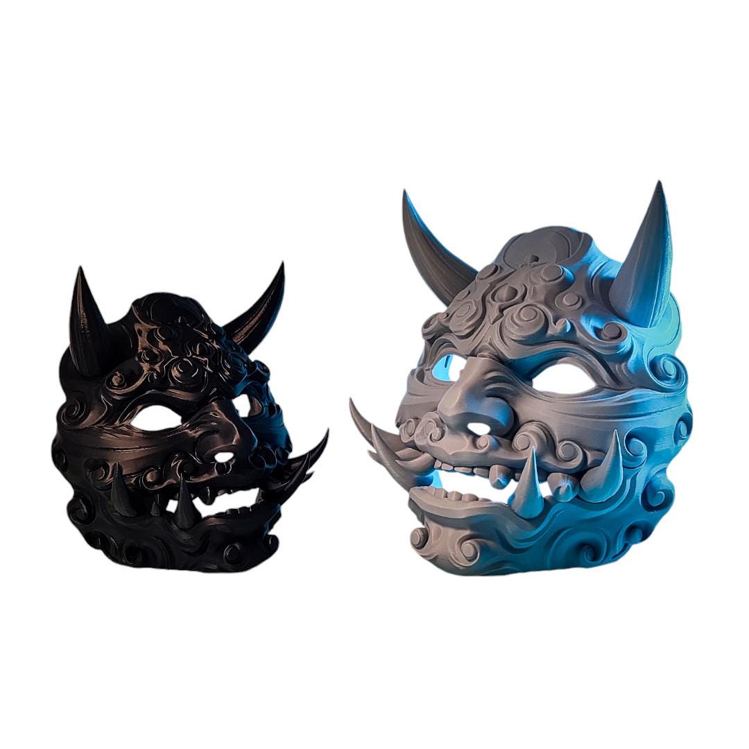 Honnari mask, Honnari Mask with Sharp Teeth - Unique Japanese Art, japanese mask