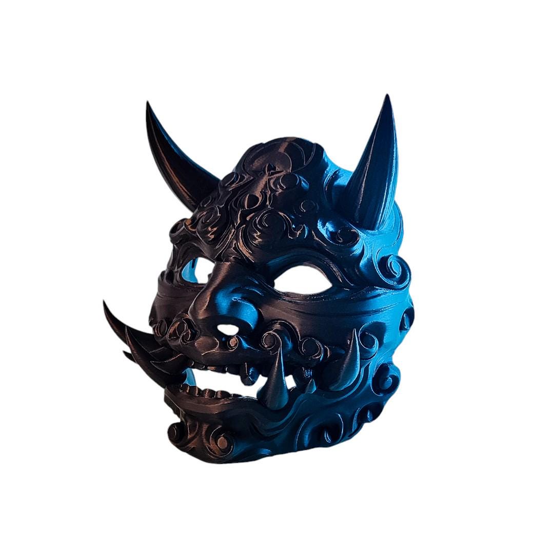 Honnari mask, Honnari Mask with Sharp Teeth - Unique Japanese Art, japanese mask