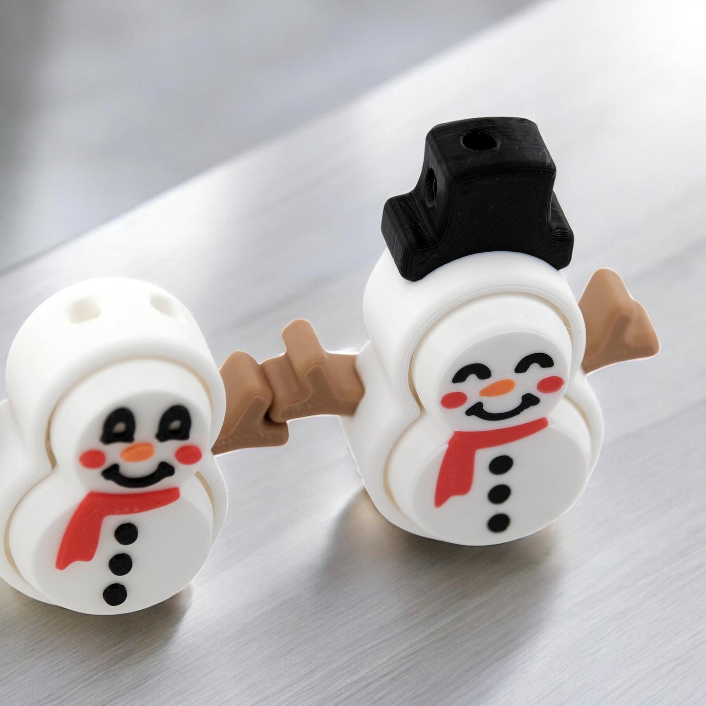 Adorable 3D Printed Snowman Clicker - Perfect Handheld Size!