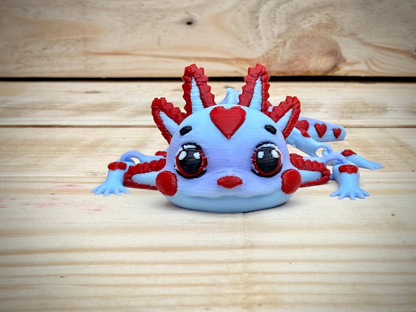 Customizable 3D-Printed Axolotl ā Be my Valentine Axolotl