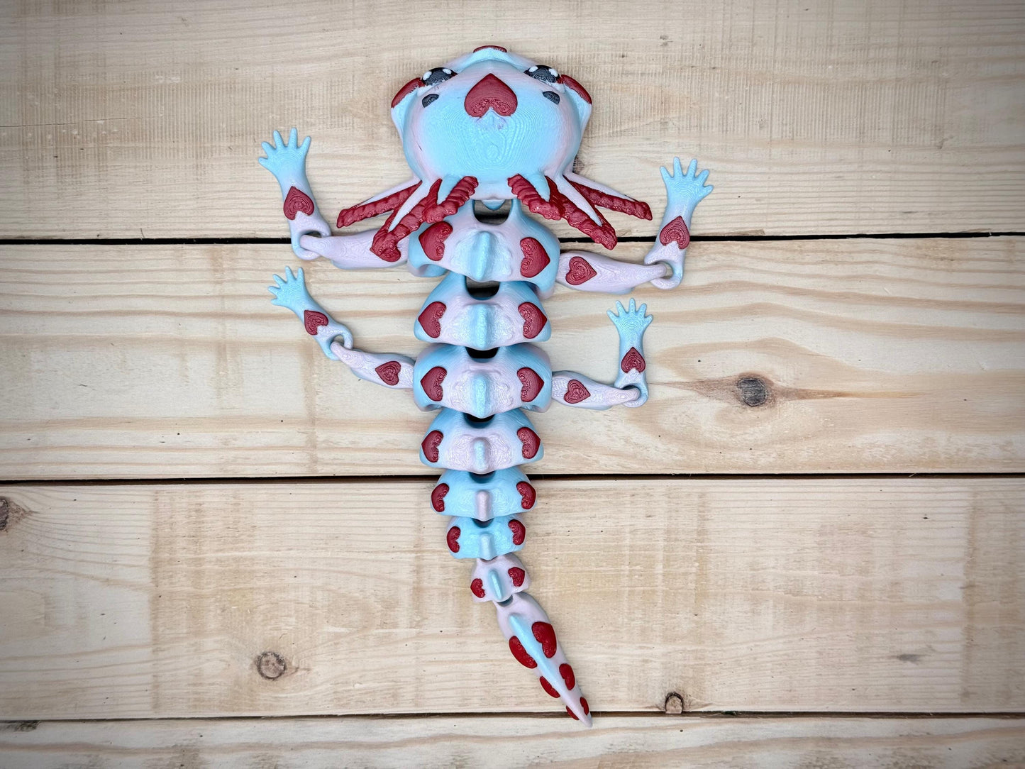 Customizable 3D-Printed Axolotl ā Be my Valentine Axolotl