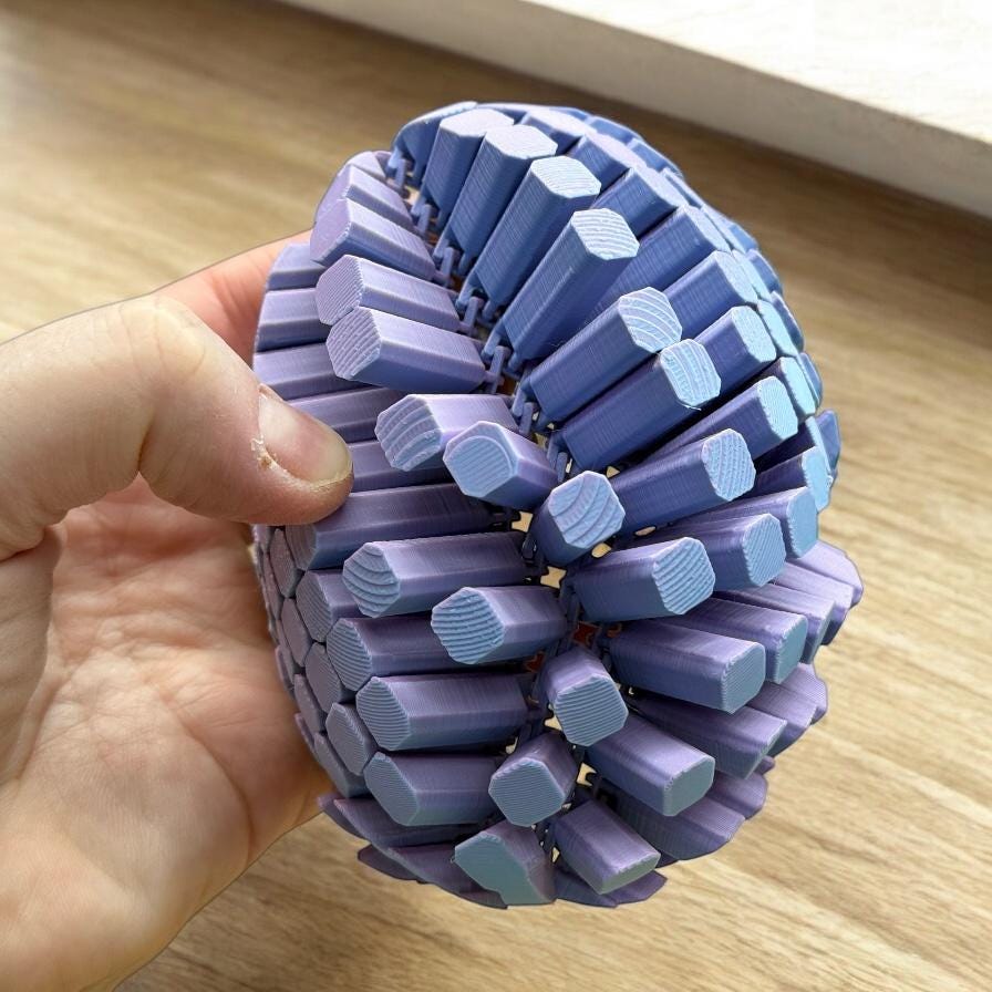 3d print Easter Egg Hyper Flexible Fidget Toy Great Christmas Gift