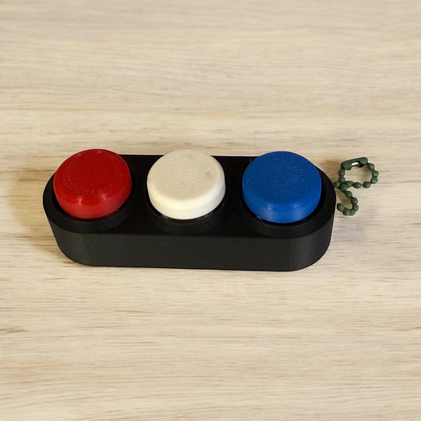 Adorable 3D Printed Red/ White & Blue Clicker - Perfect Handheld Size! ADHD