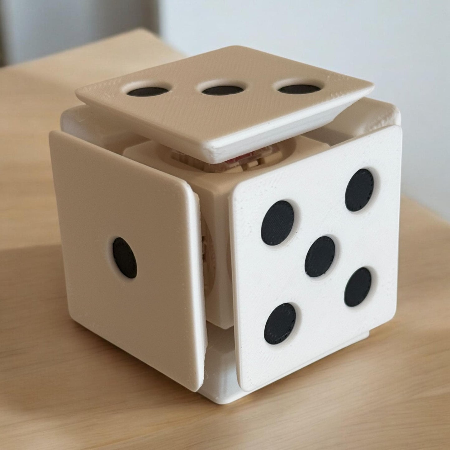 Adorable 3D Printed Dice Clicker - Perfect Handheld Size! Pink / Blue