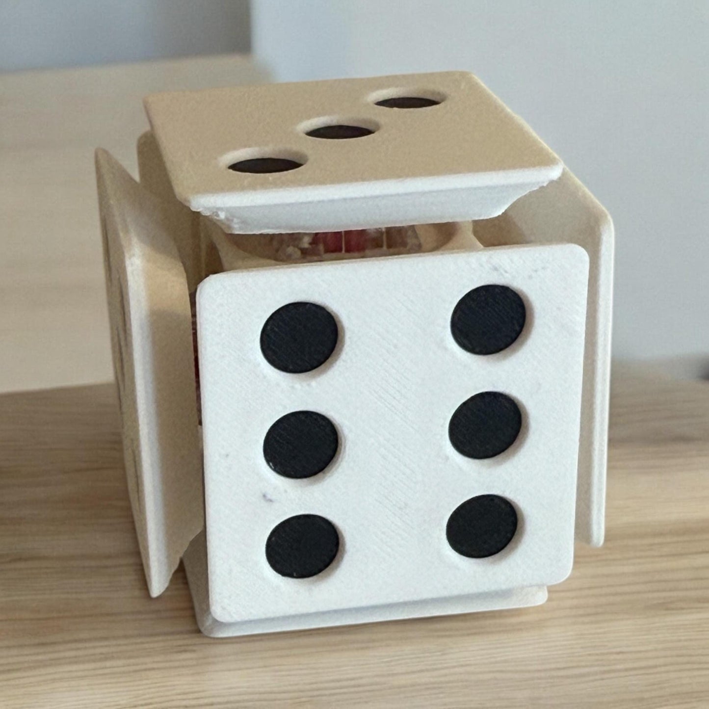 Adorable 3D Printed Dice Clicker - Perfect Handheld Size! Pink / Blue