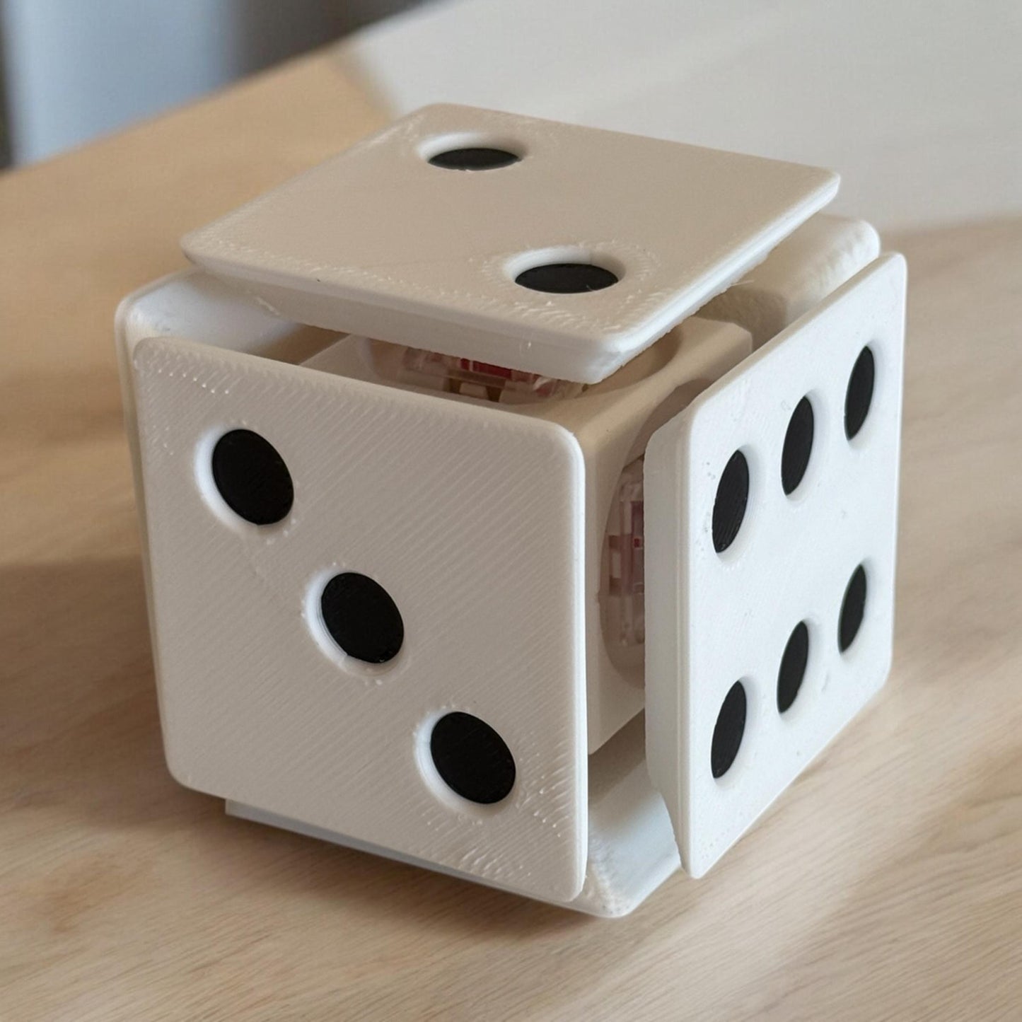 Adorable 3D Printed Dice Clicker - Perfect Handheld Size! Pink / Blue