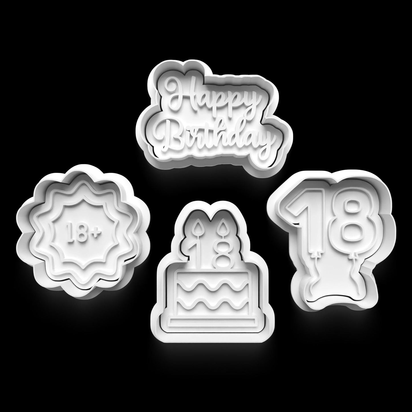 18th Birthday Cookie Cutter Set ā Perfect for Milestone Celebrations!