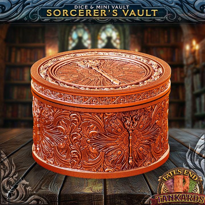 Sorcerer Tankard Dice Tower | Dungeons and Dragons | DnD | D&D | RPG Game | Pathfinder | Barbarian Tankard and Dice Tower Combo Any color