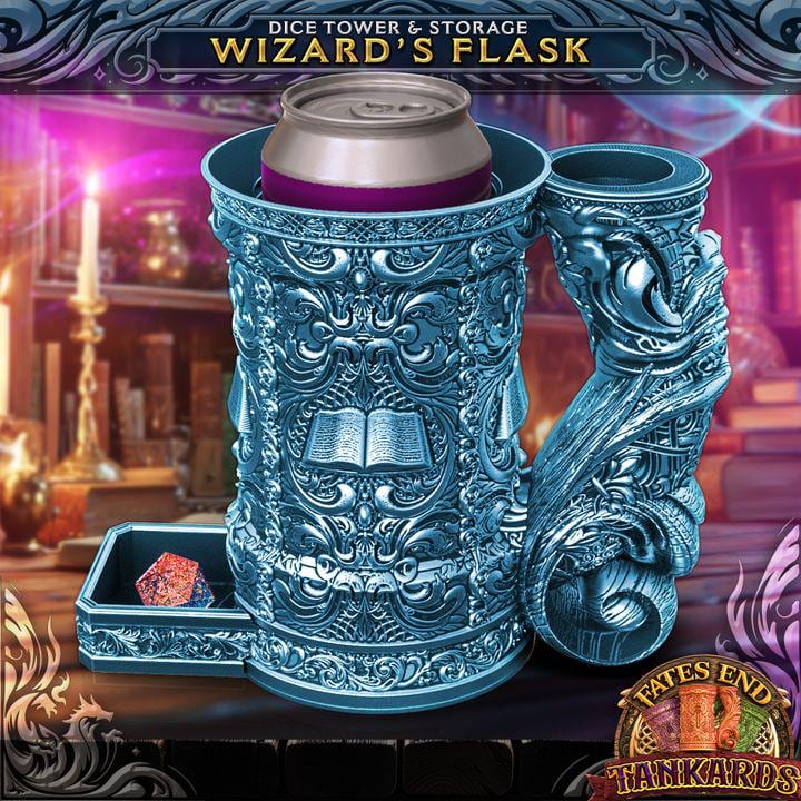 Wizard Tankard Dice Tower | Dungeons and Dragons | DnD | D&D | RPG Game | Pathfinder | Barbarian Tankard and Dice Tower Combo Any color