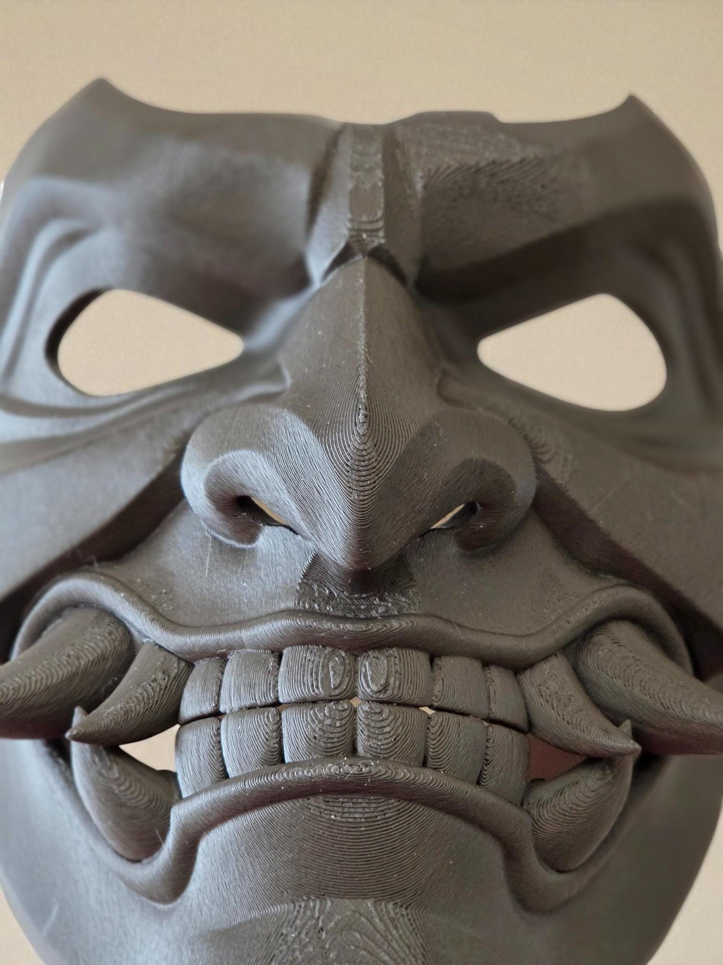Wearable 3D Printed Menpo Samurai Mask – Japanese Warrior Cosplay, LARP & Costume Prop
