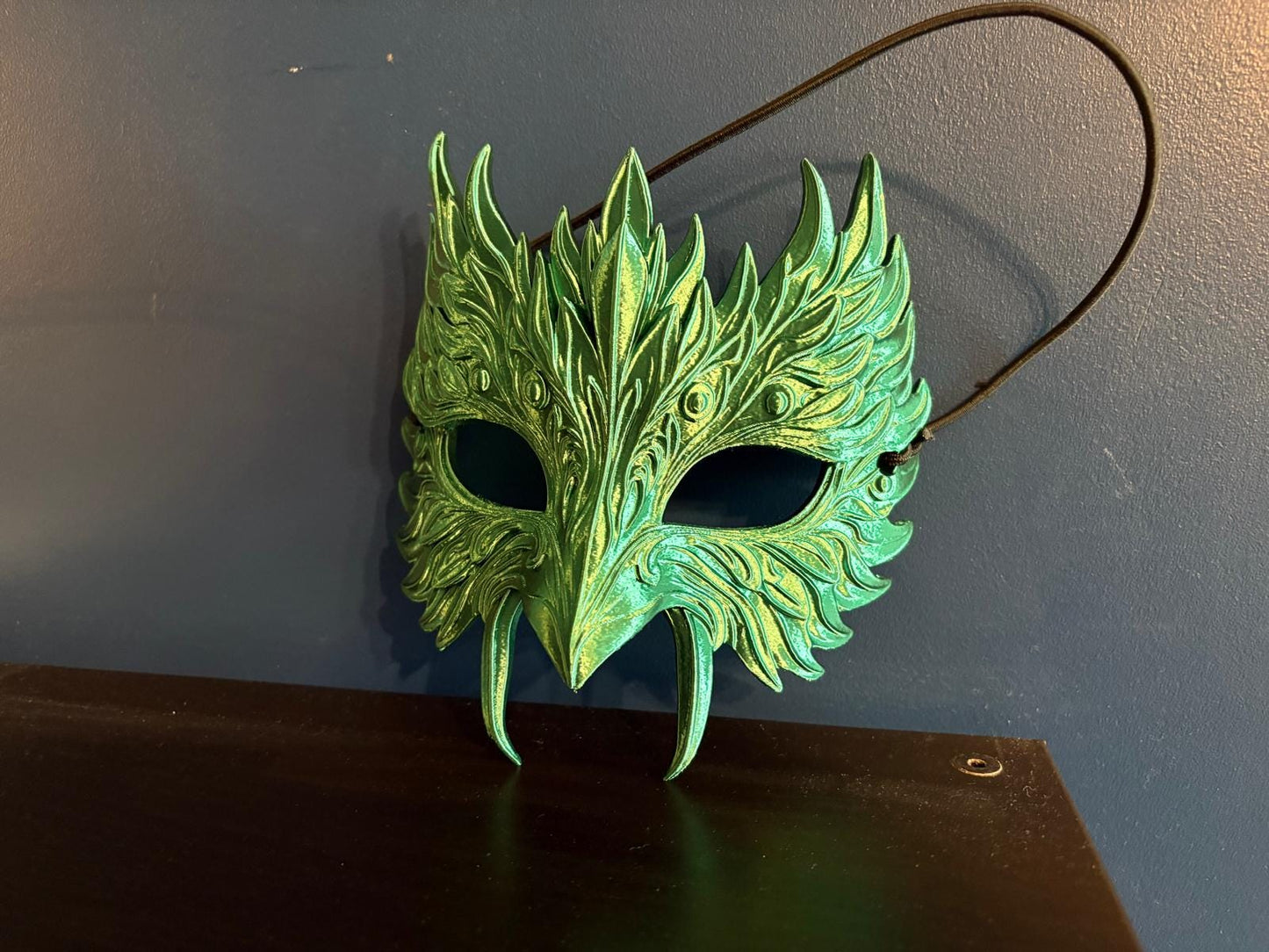 Beautiful Wearable 3D Printed Owl Mask ā Custom Colors Available