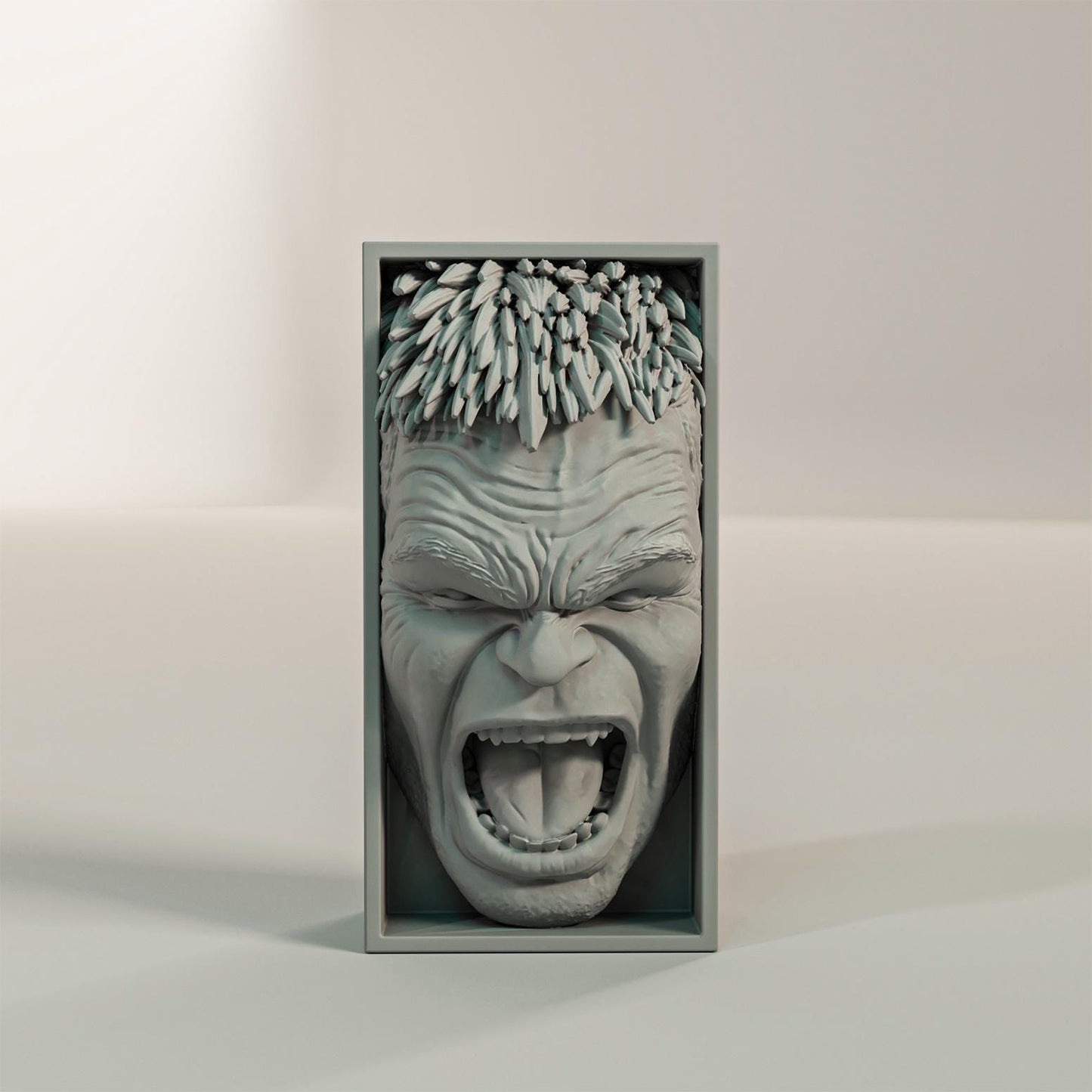 Gamma Mutant Book Nook | Superhero-Style Bookshelf Insert 3D Printed