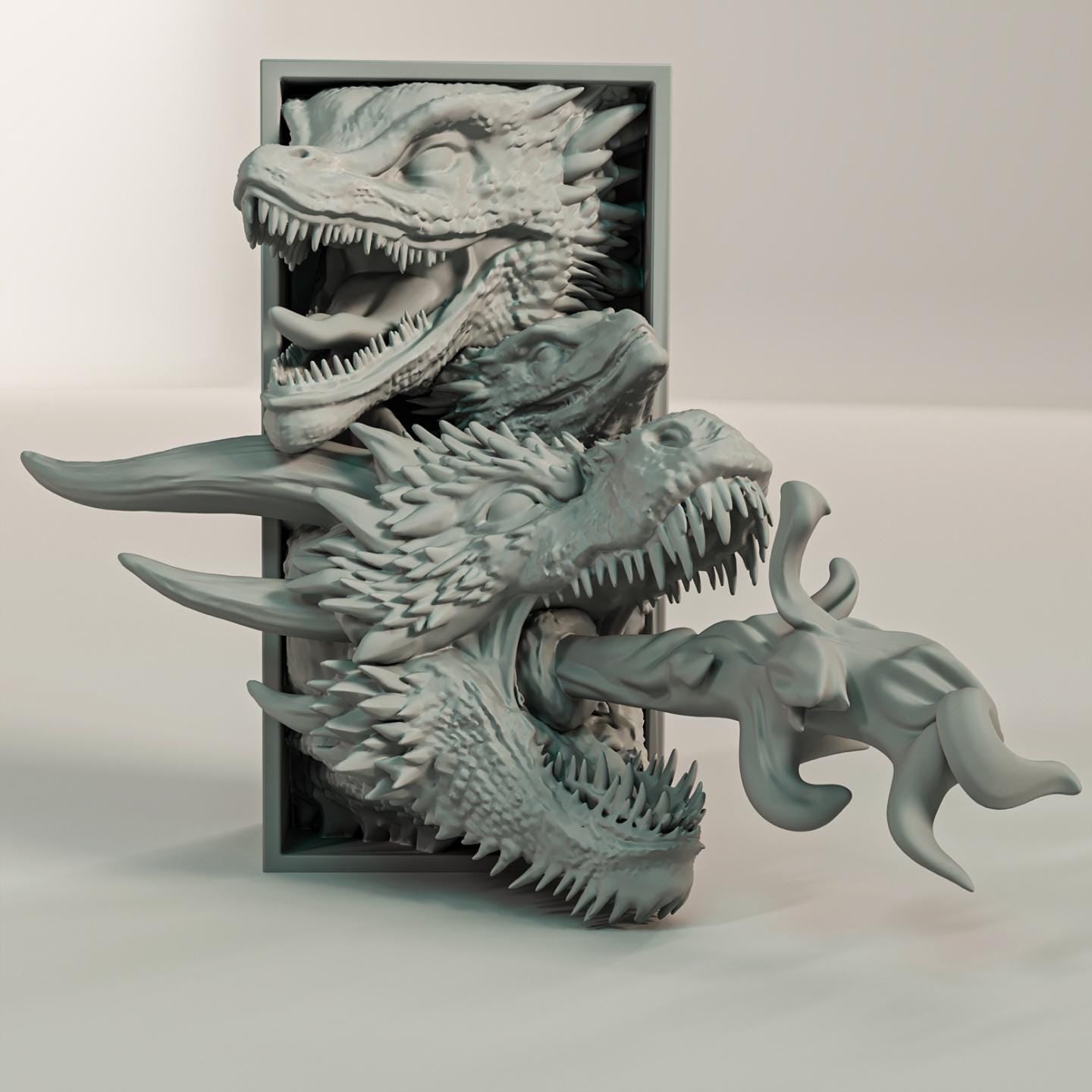 Epic Black Dragon Book Nook | Fantasy Bookshelf Insert 3D Printed