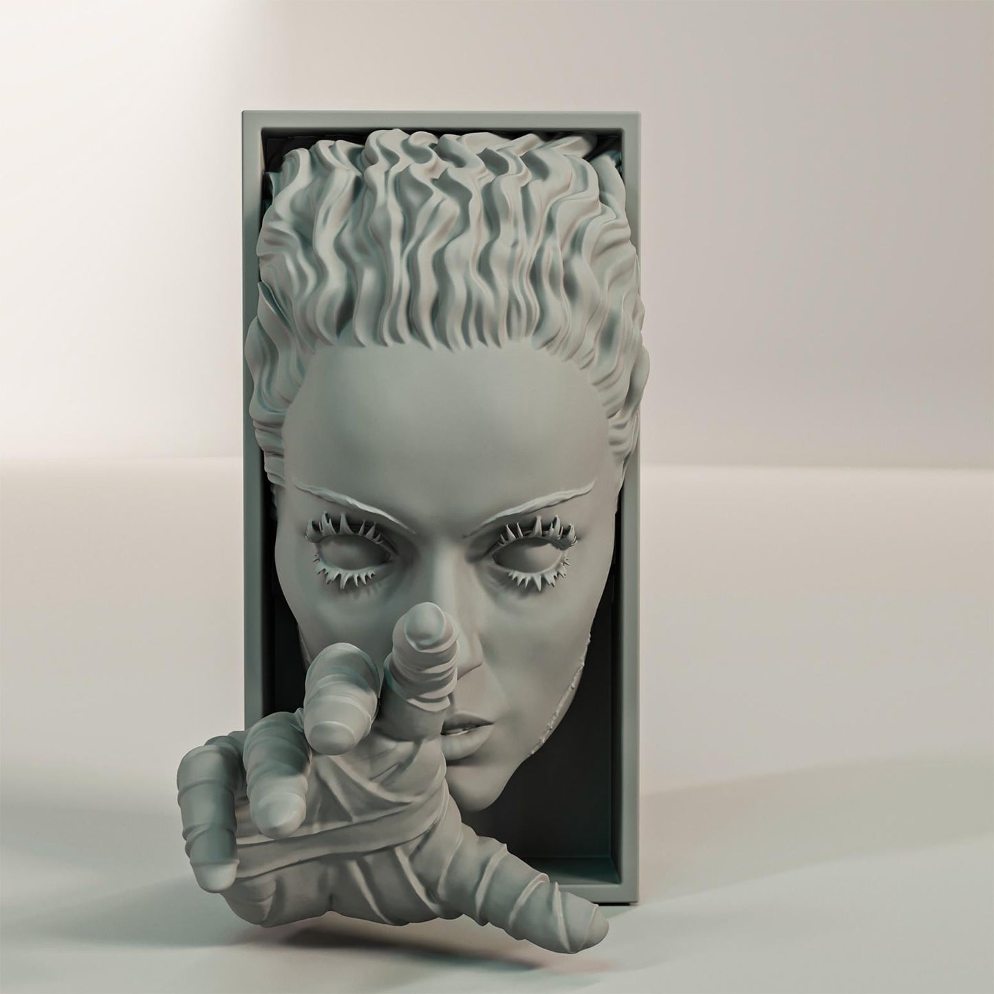 Gothic Monster Bride Book Nook | Classic Horror Bookshelf Insert 3D Printed