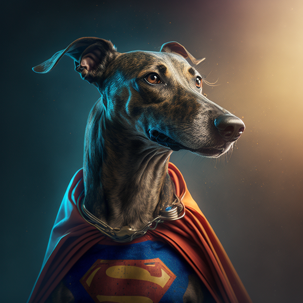 Greyhound Super Hero Card - Personalised Greyhound Card