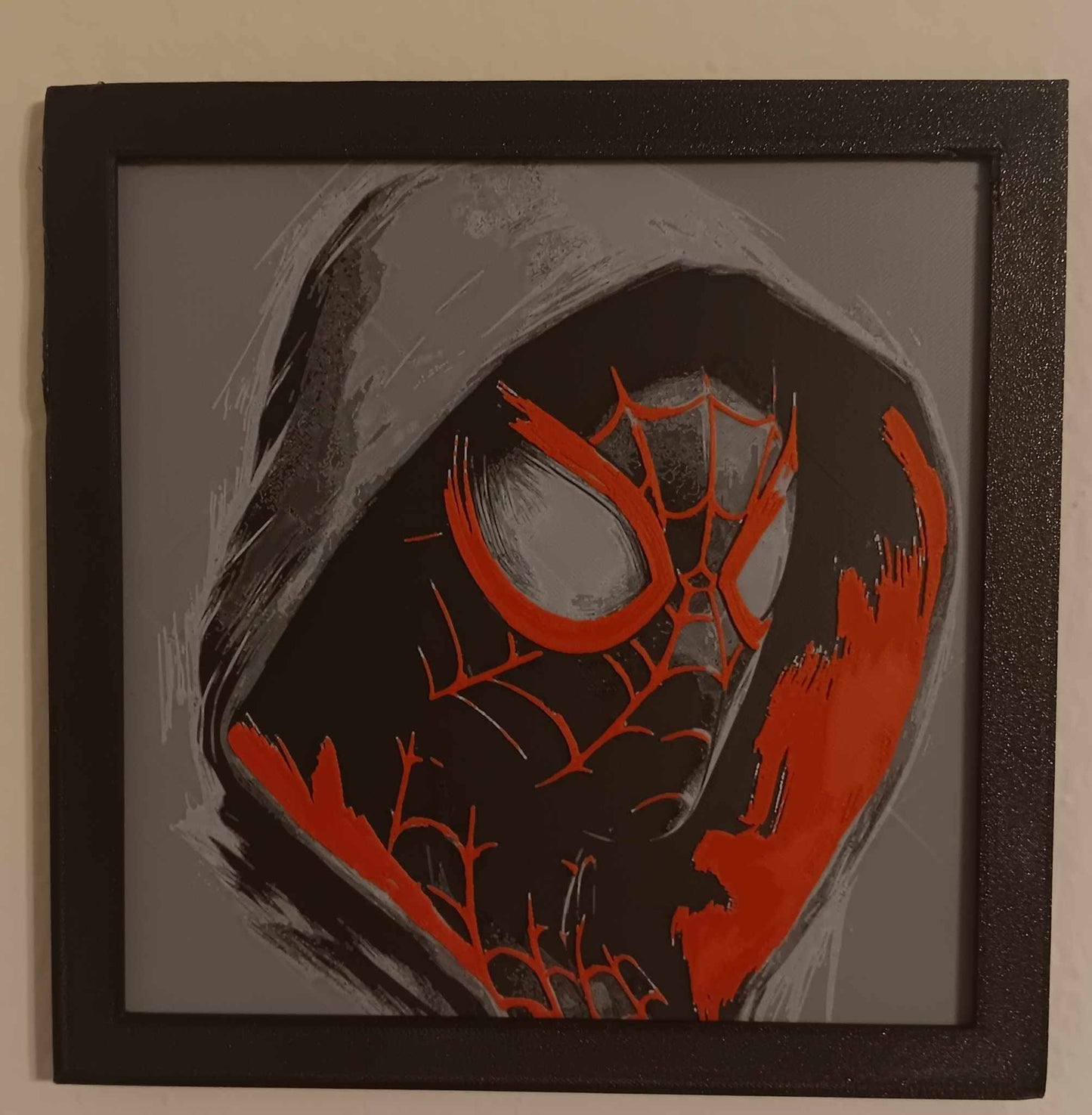 3D painted picture, 3D printed painting, FanArt - Miles Morales - Spider-Man