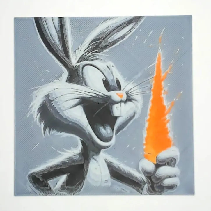 3D painted picture, 3D printed painting, FanArt - Bugs Bunny