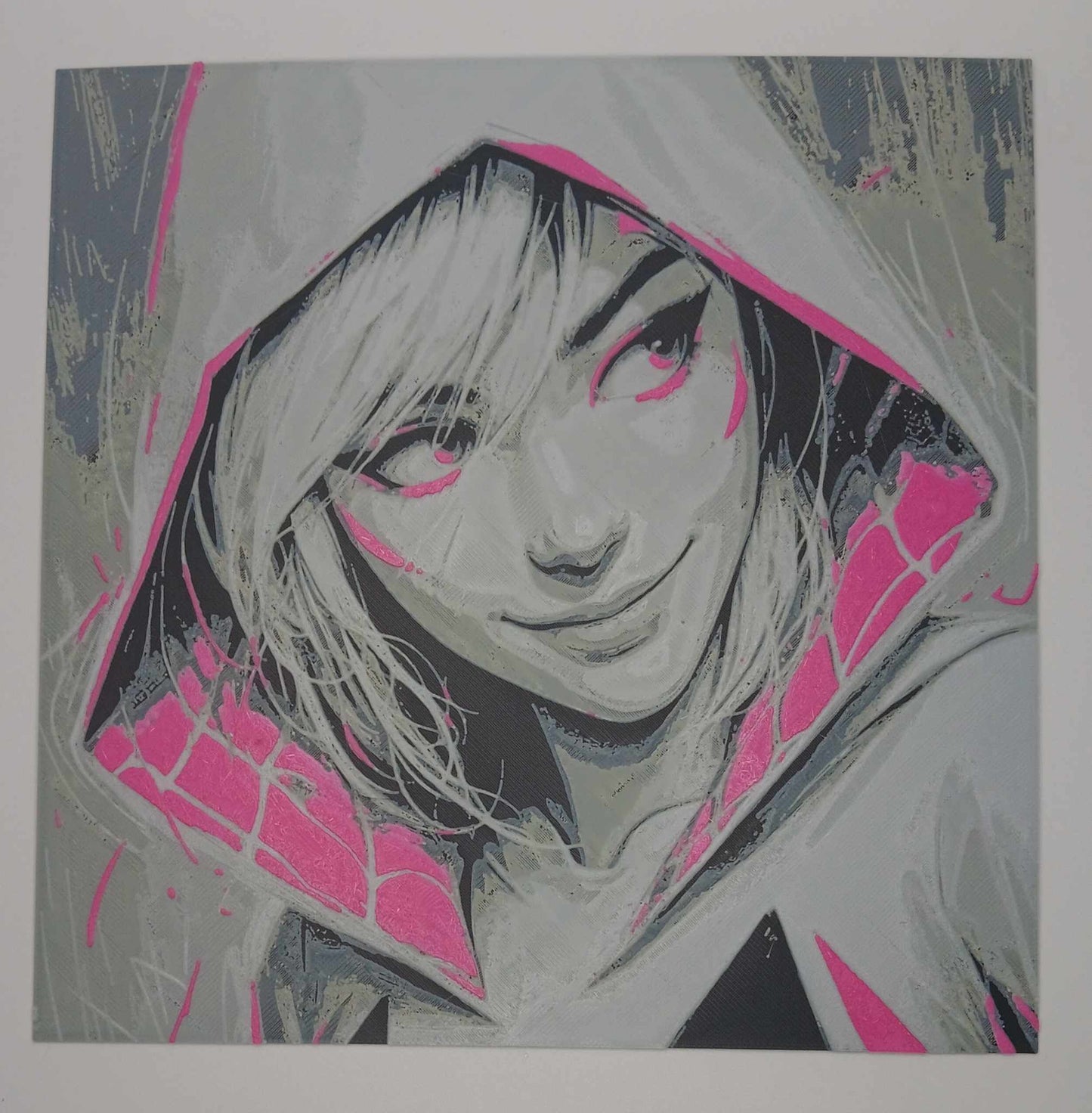 3D painted picture, 3D printed painting, FanArt - Spider Gwen