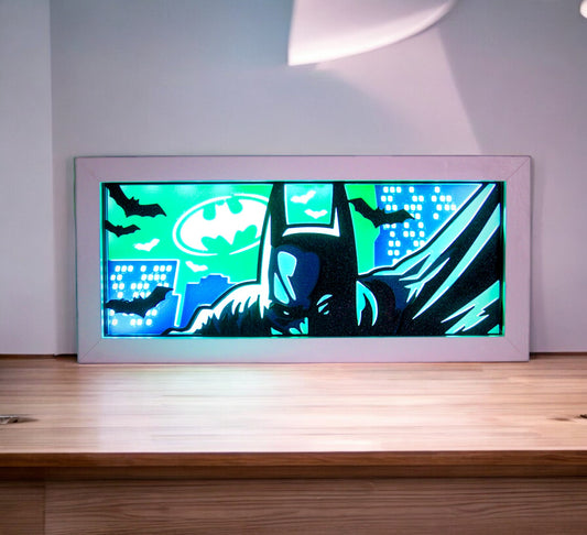 3D Printed Batman Light Box – Color Changing with Remote | USB Powered