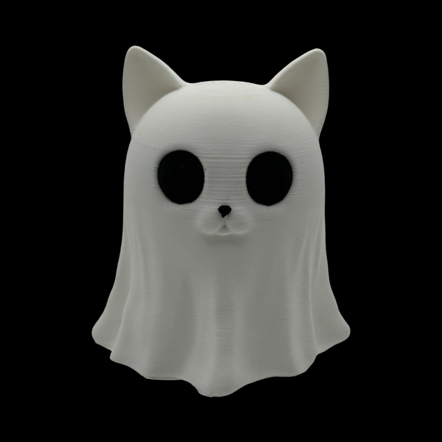 3D Printed Ghost Kitty | Spooky Cute Decor | Optional RGB Light for Glowing Effect