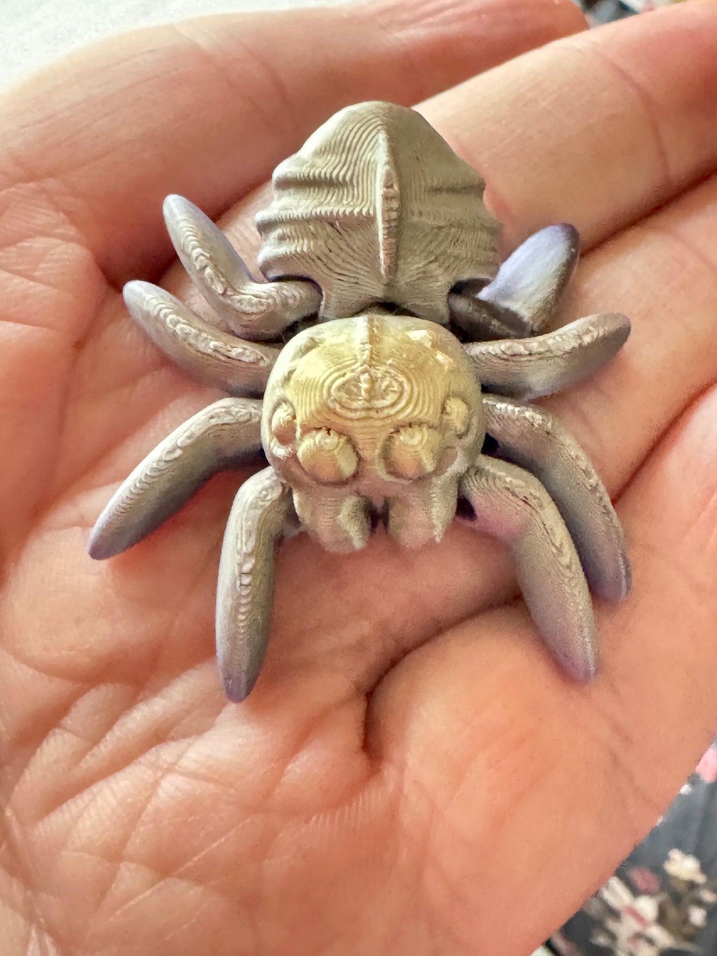 3D Printed Cinderwing3d_Tiny_ Spider - Cute and Cuddly Articulated Desktop Friend, Stress Reliever - Random Beautiful Colors! Bio-Friendly