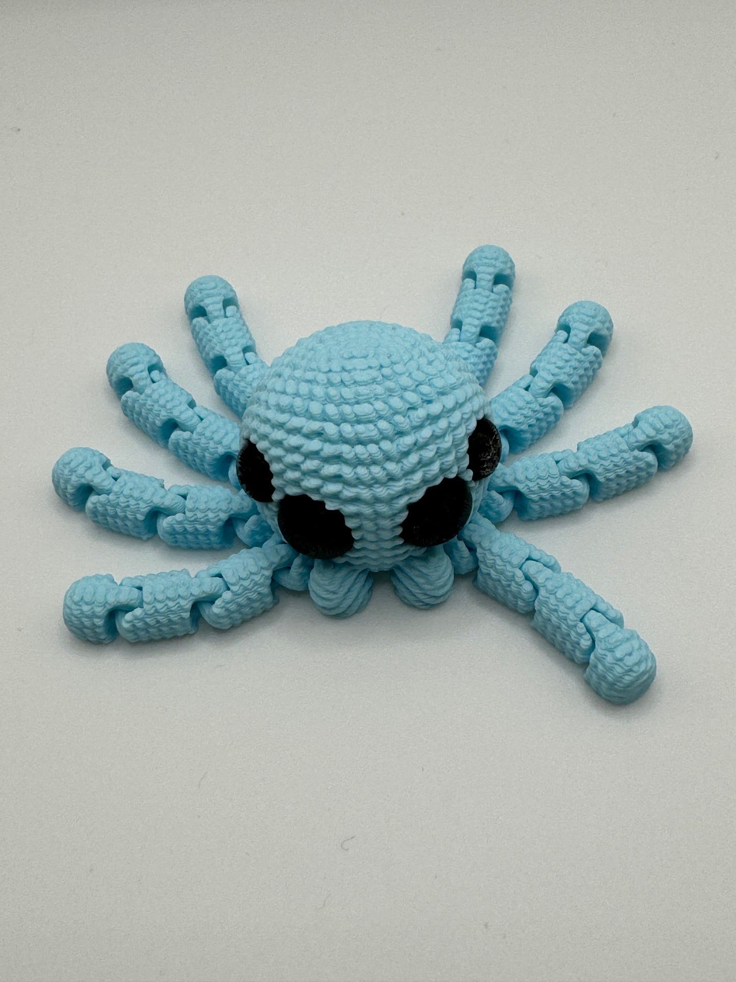 3D Printed Baby Crochet Spider - Cute and Cuddly Articulated Desktop Friend, Stress Reliever - Random Beautiful Colors! Bio-Friendly