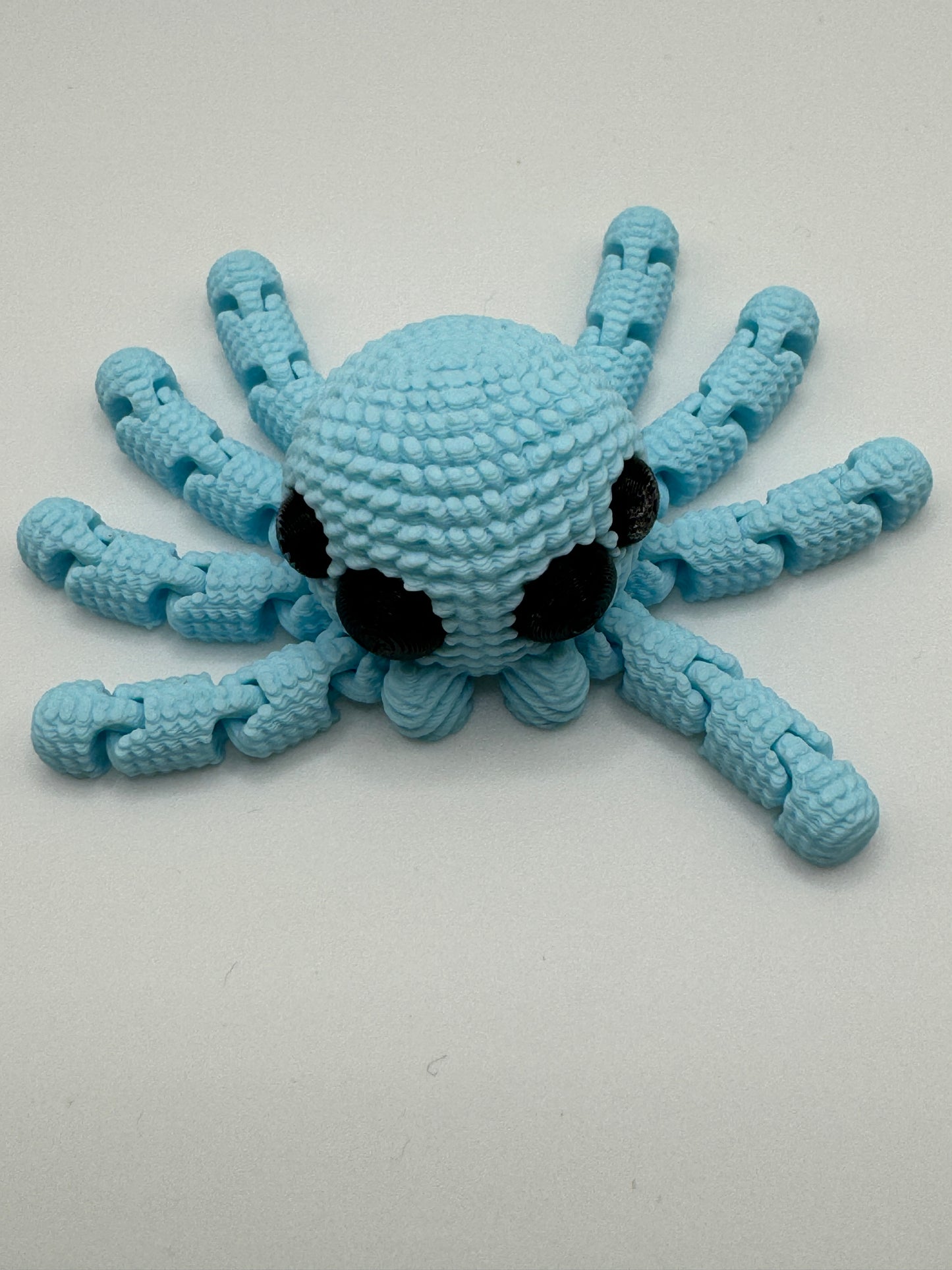 3D Printed Baby Crochet Spider - Cute and Cuddly Articulated Desktop Friend, Stress Reliever - Random Beautiful Colors! Bio-Friendly