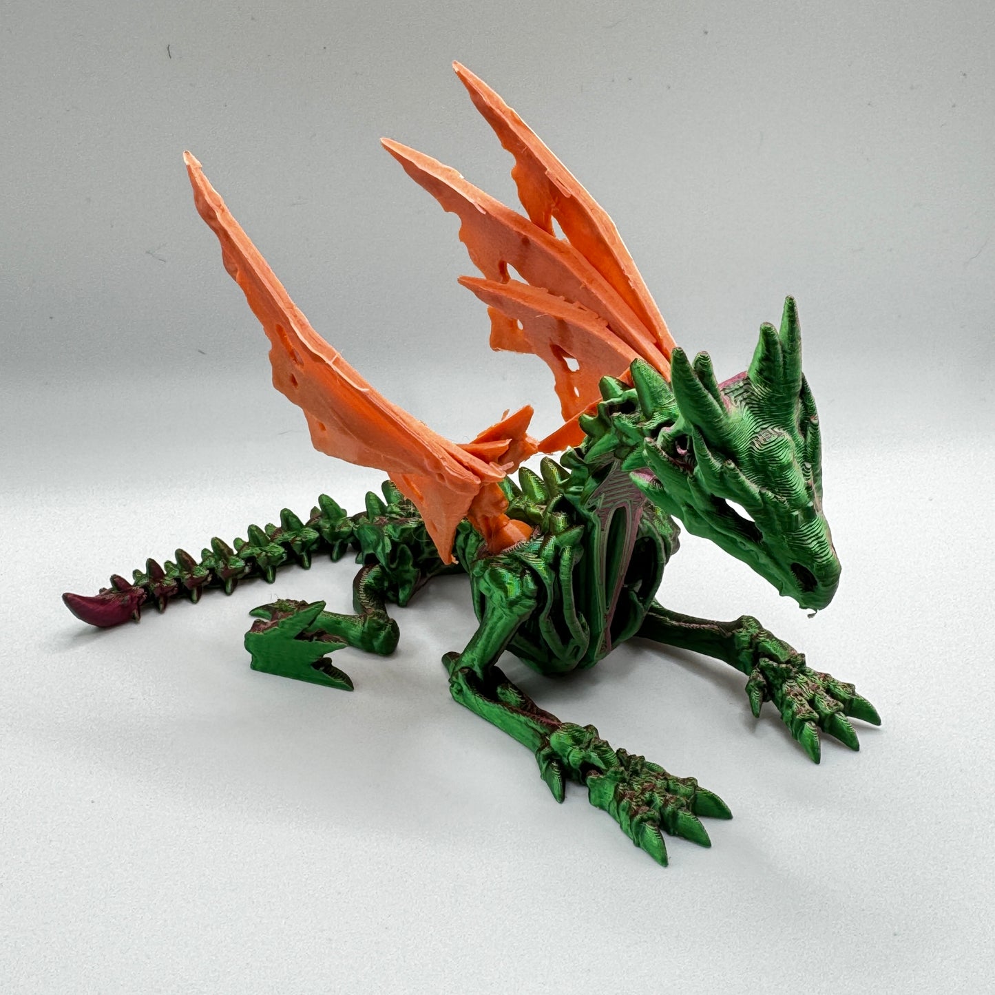 Wraithwing Dragon Red&Green slik 60% Size