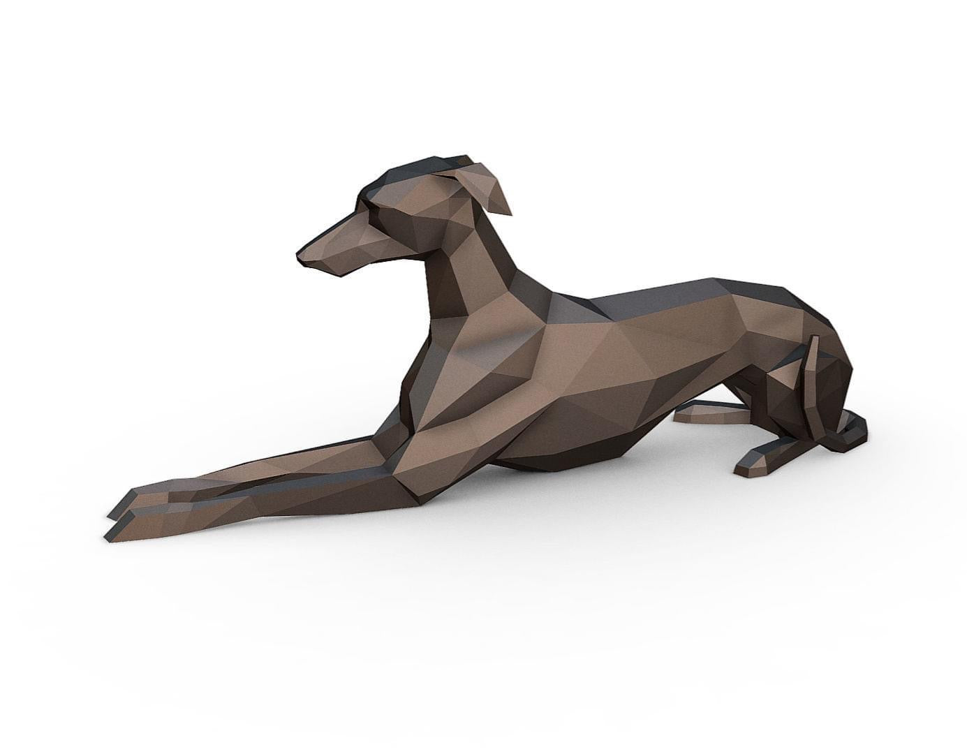 3d printed model of Whippet, Greyhound, Lurcher, Sighthound, saluki. Lightweight ornament, ideal gift, various colours. Stocking filler