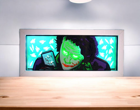 3D Printed The Joker Light Box – Color Changing with Remote | USB Powered