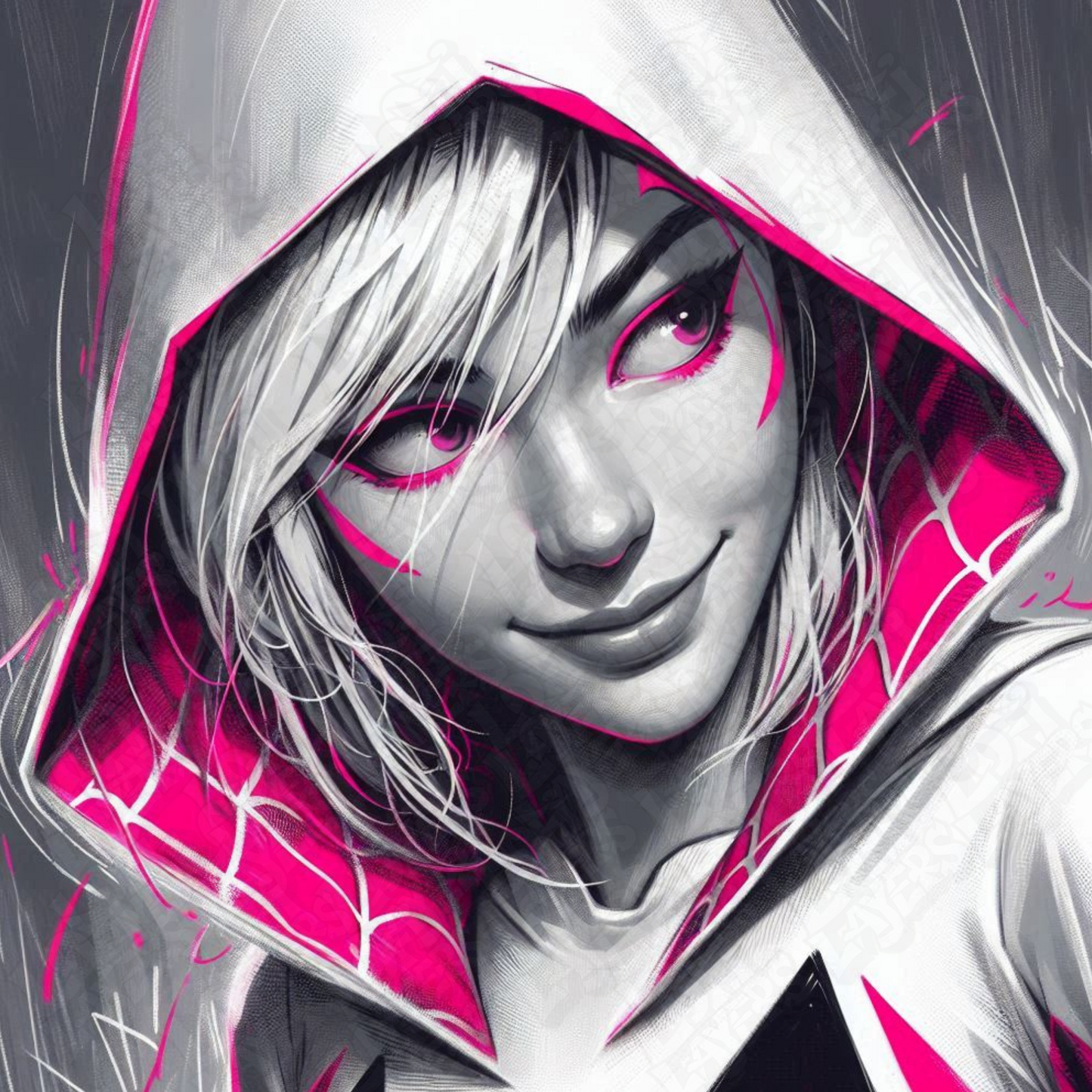 3D painted picture, 3D printed painting, FanArt - Spider Gwen