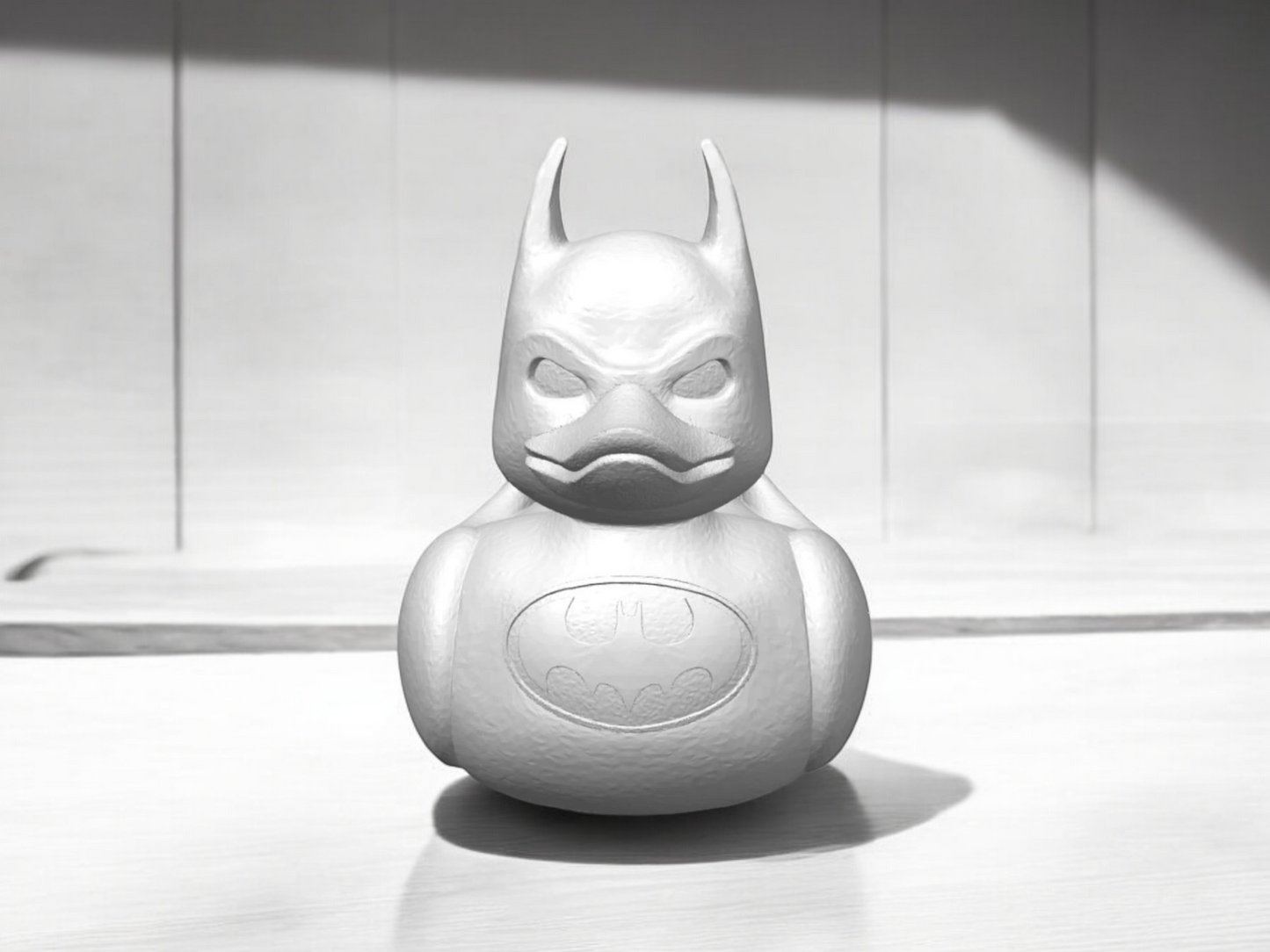 3D Printed Batman Duck – 10CM DIY Paintable Figure | Paint Kit Optional | Unique Geeky Gift