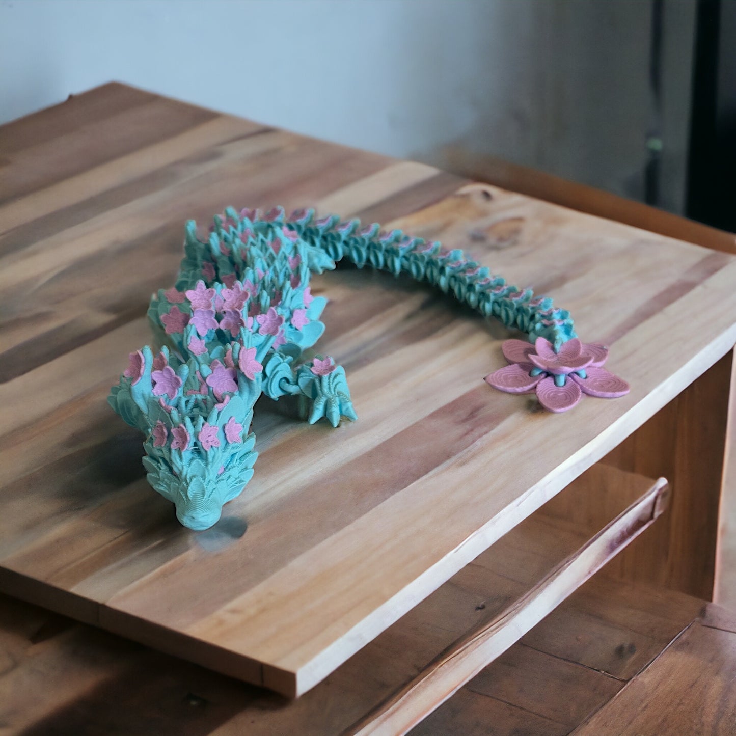 Unleash the Magic with Our Customizable 3D Printed Dragon with Flowers